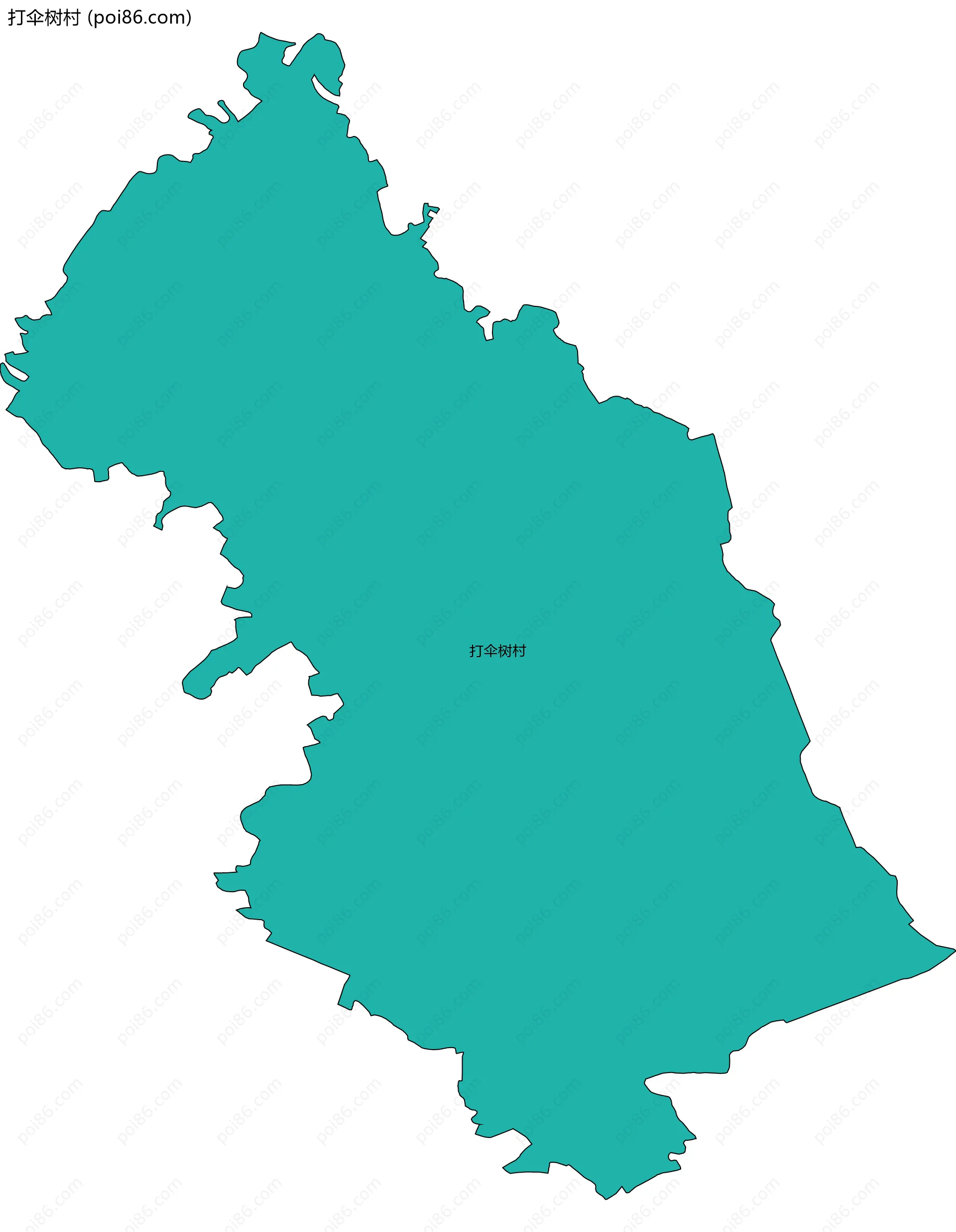 打伞树村边界地图