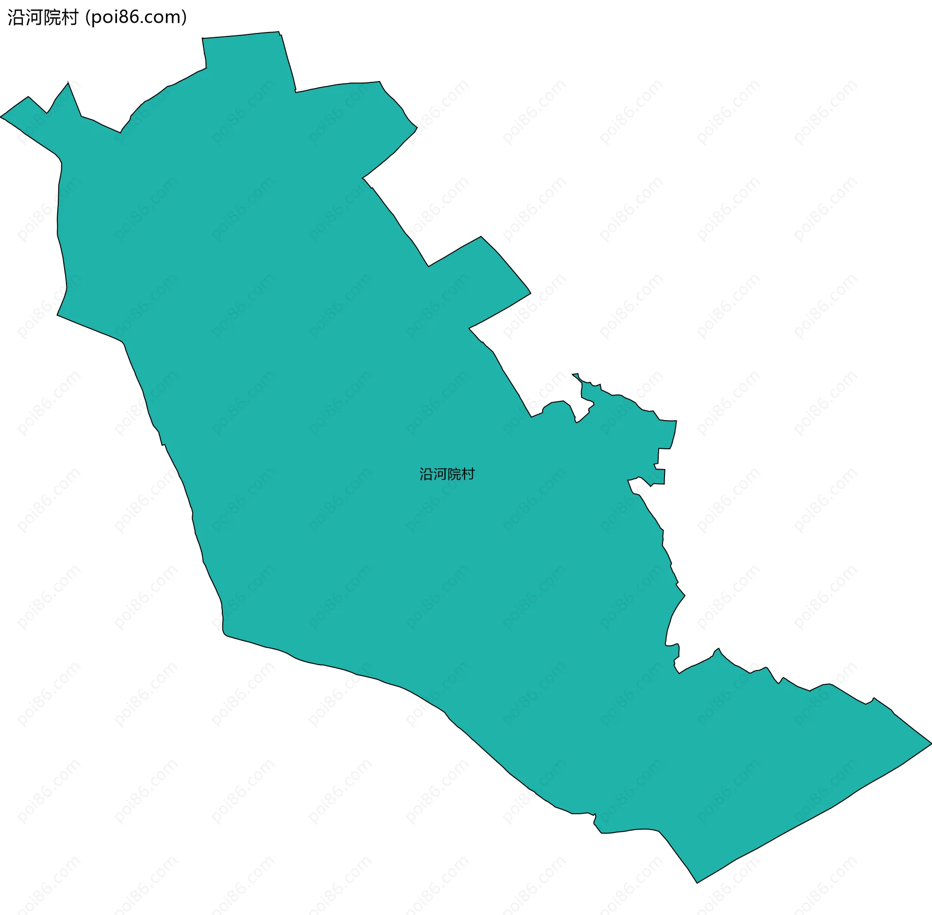 沿河院村边界地图