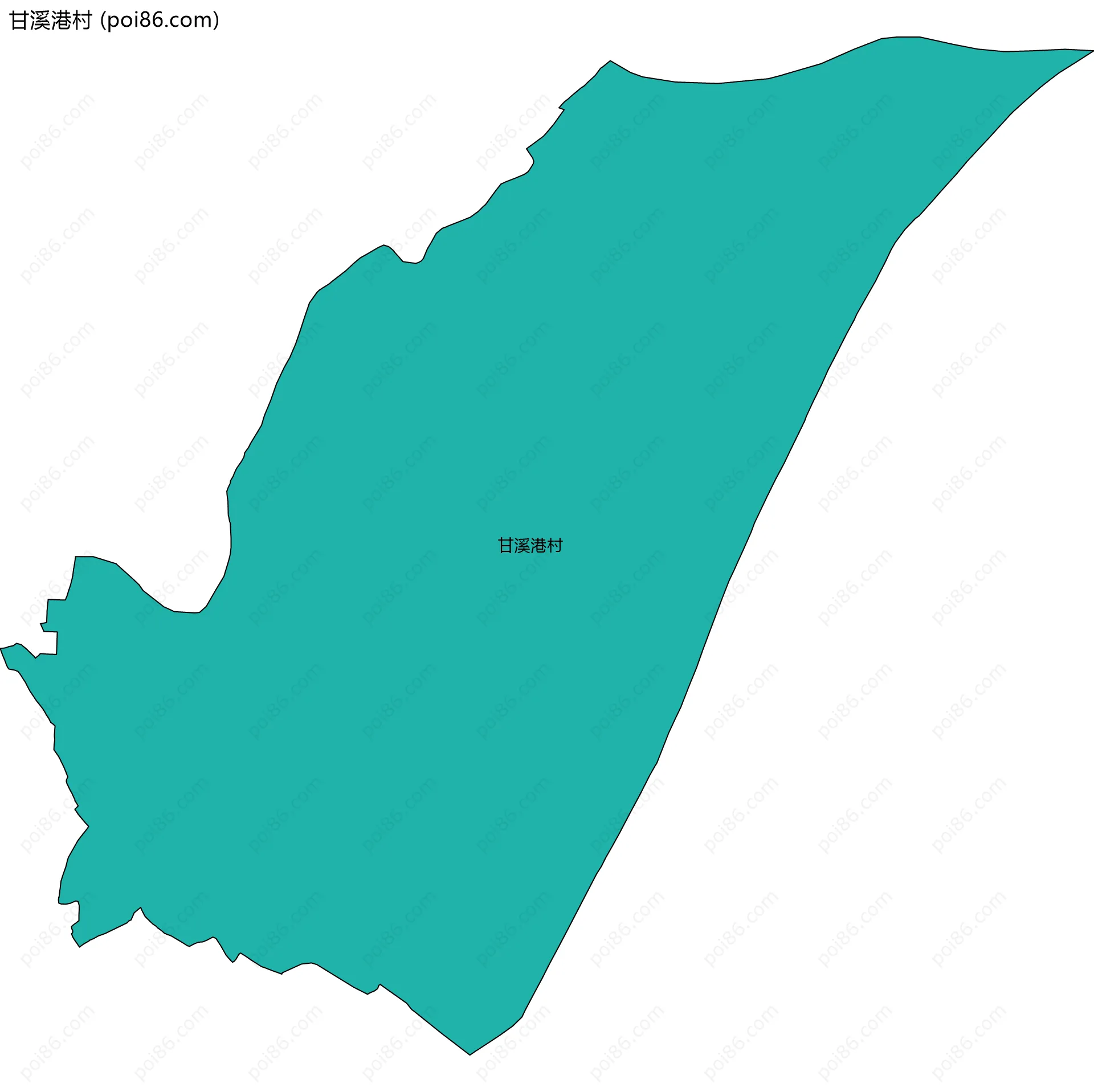 甘溪港村边界地图