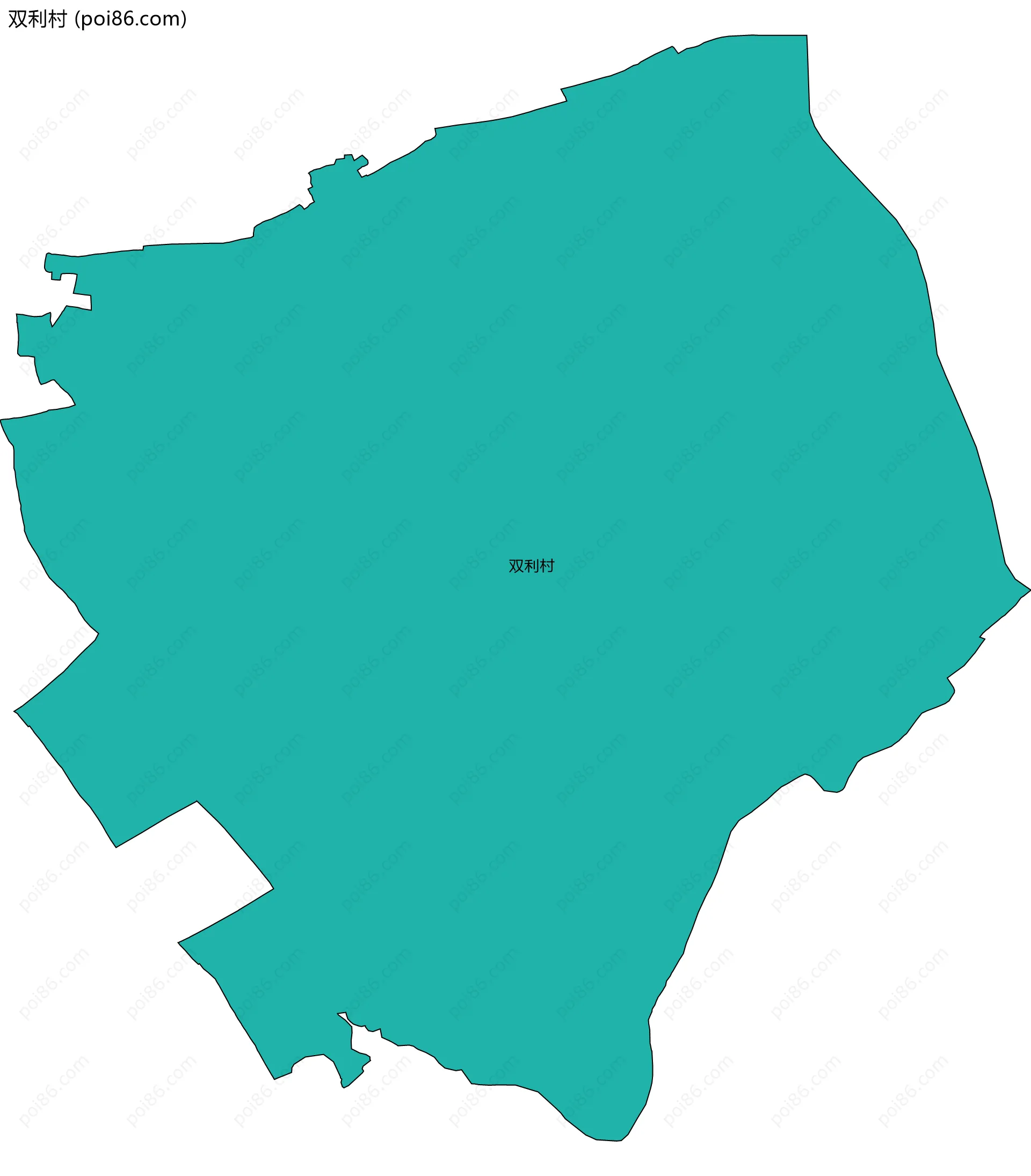 双利村边界地图