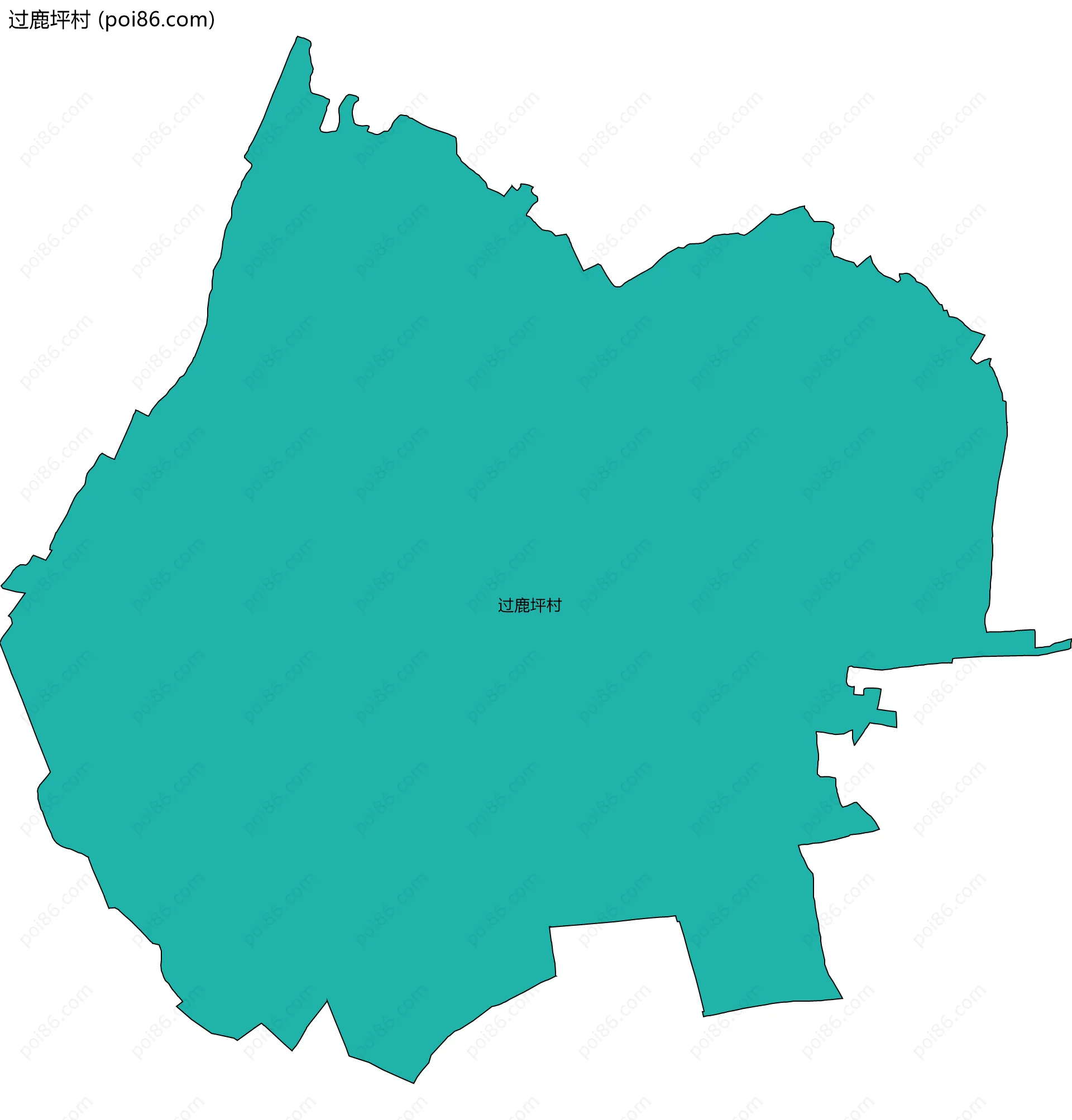 过鹿坪村边界地图