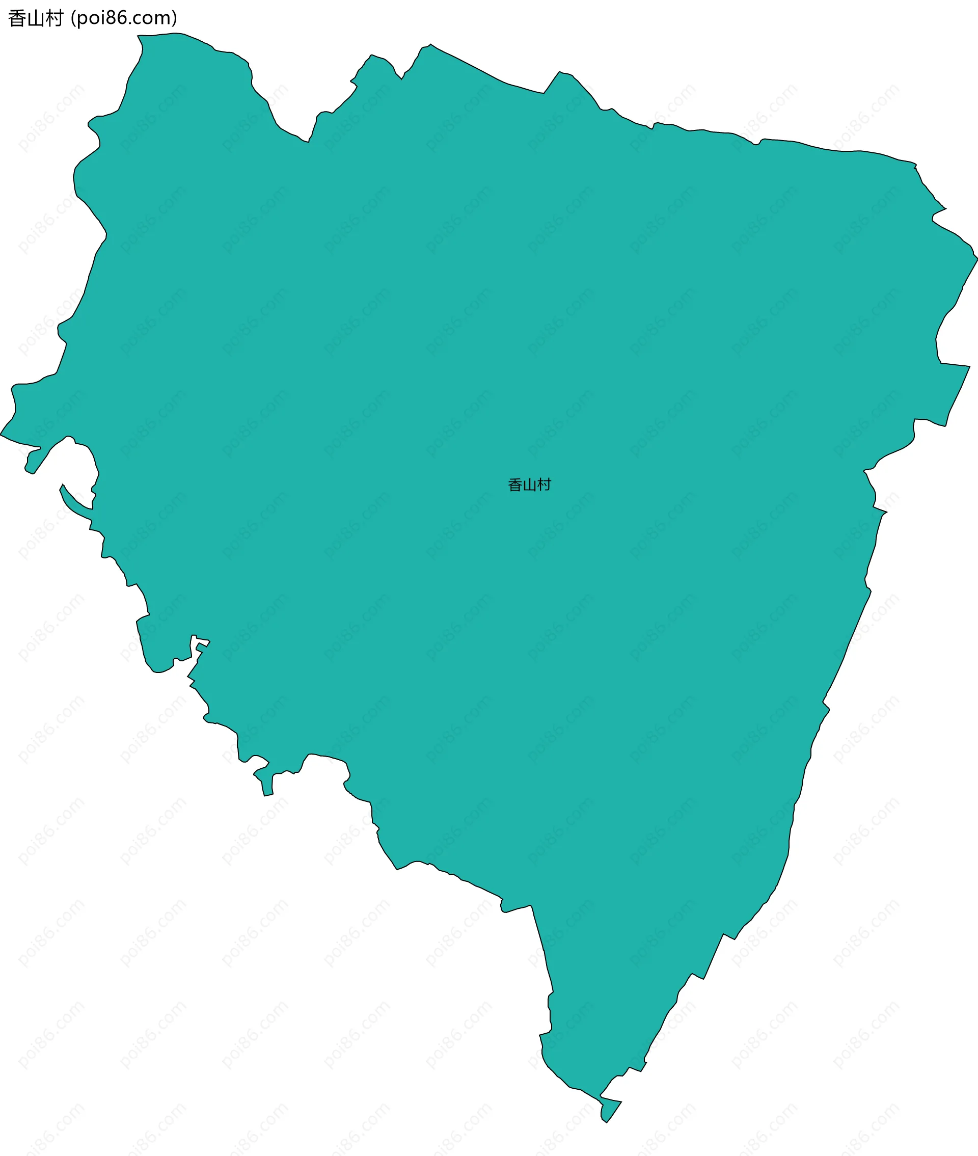 香山村边界地图