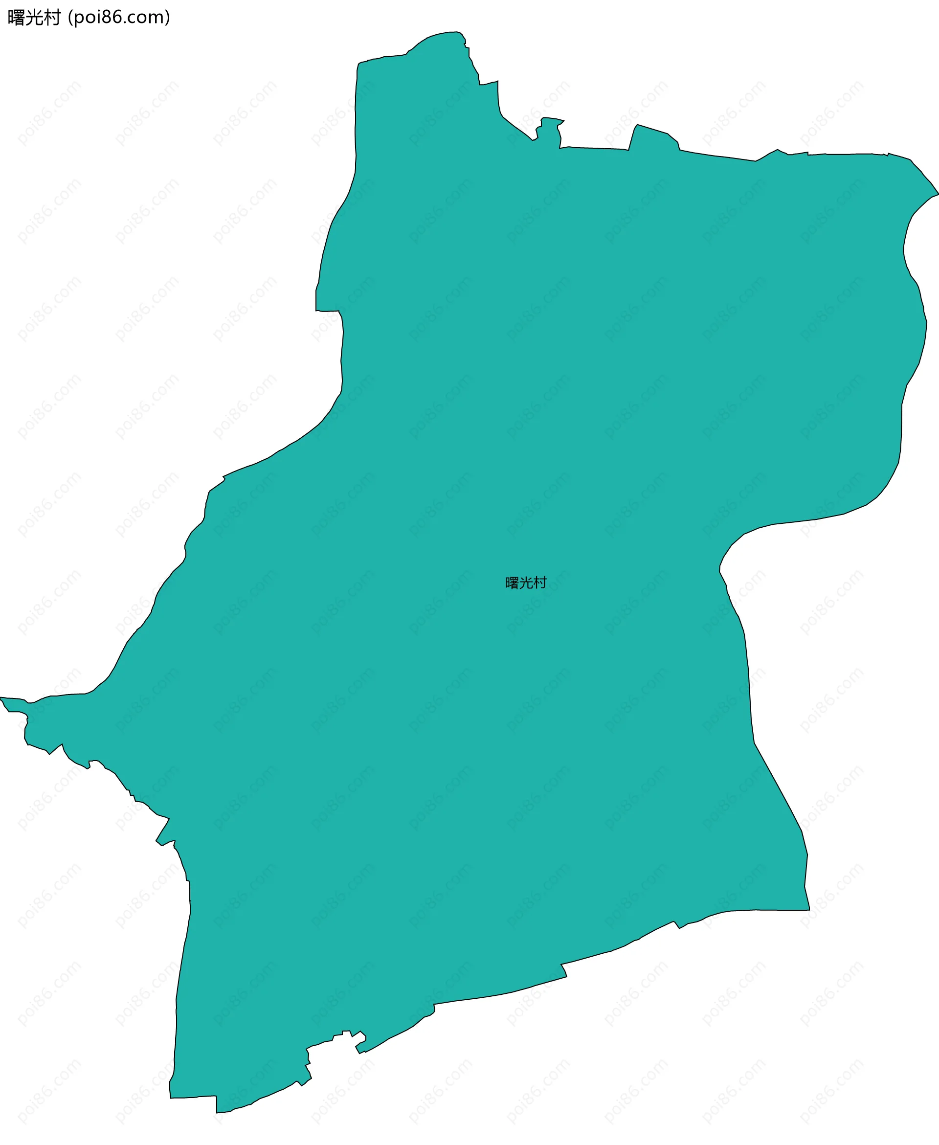 曙光村边界地图