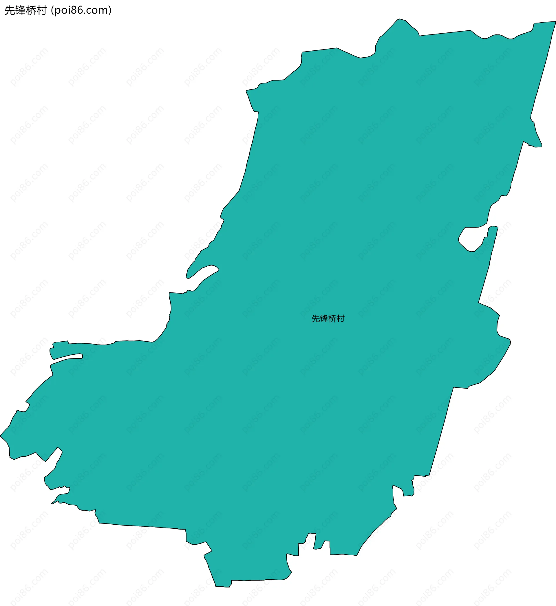 先锋桥村边界地图
