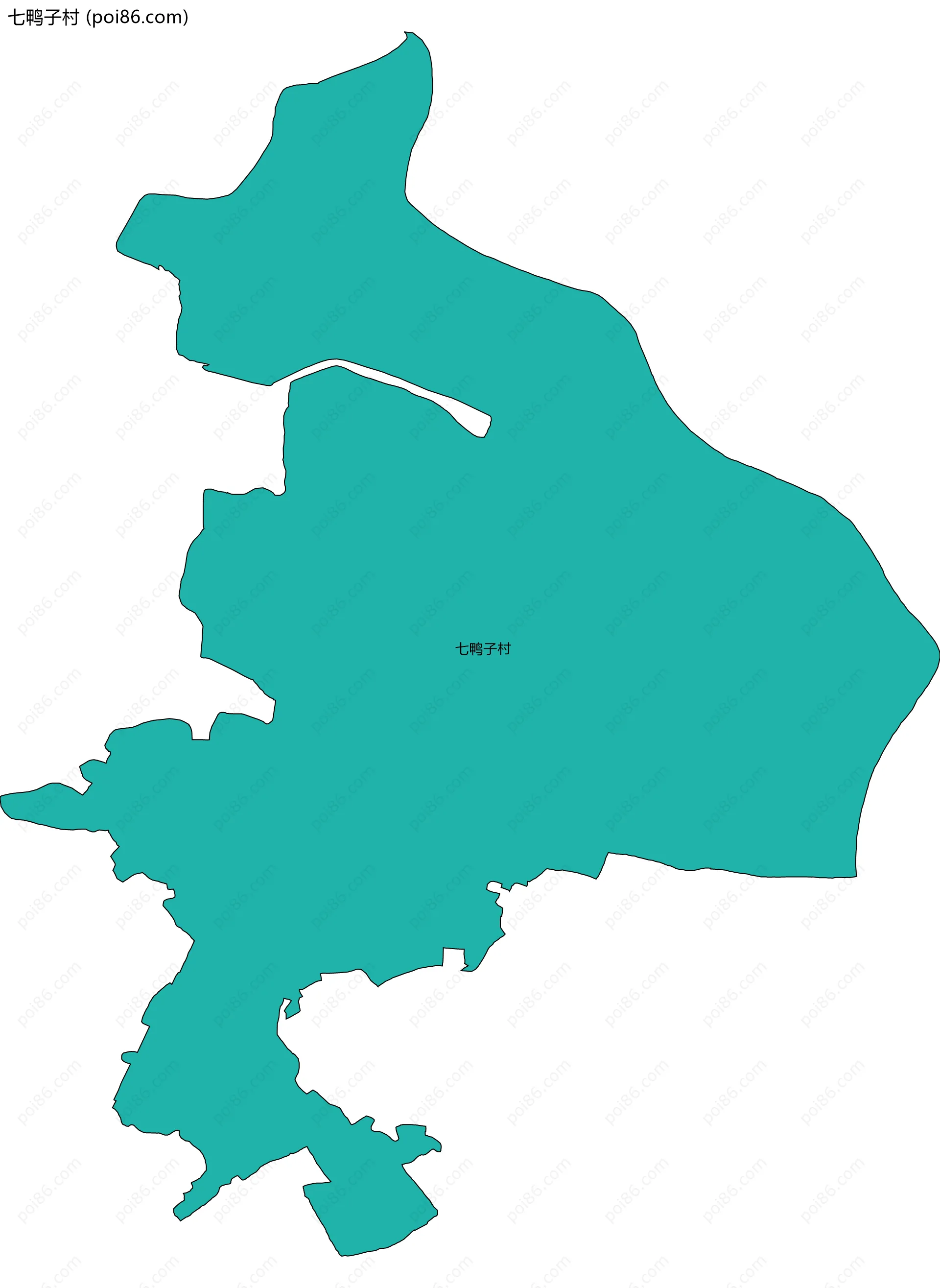 七鸭子村边界地图