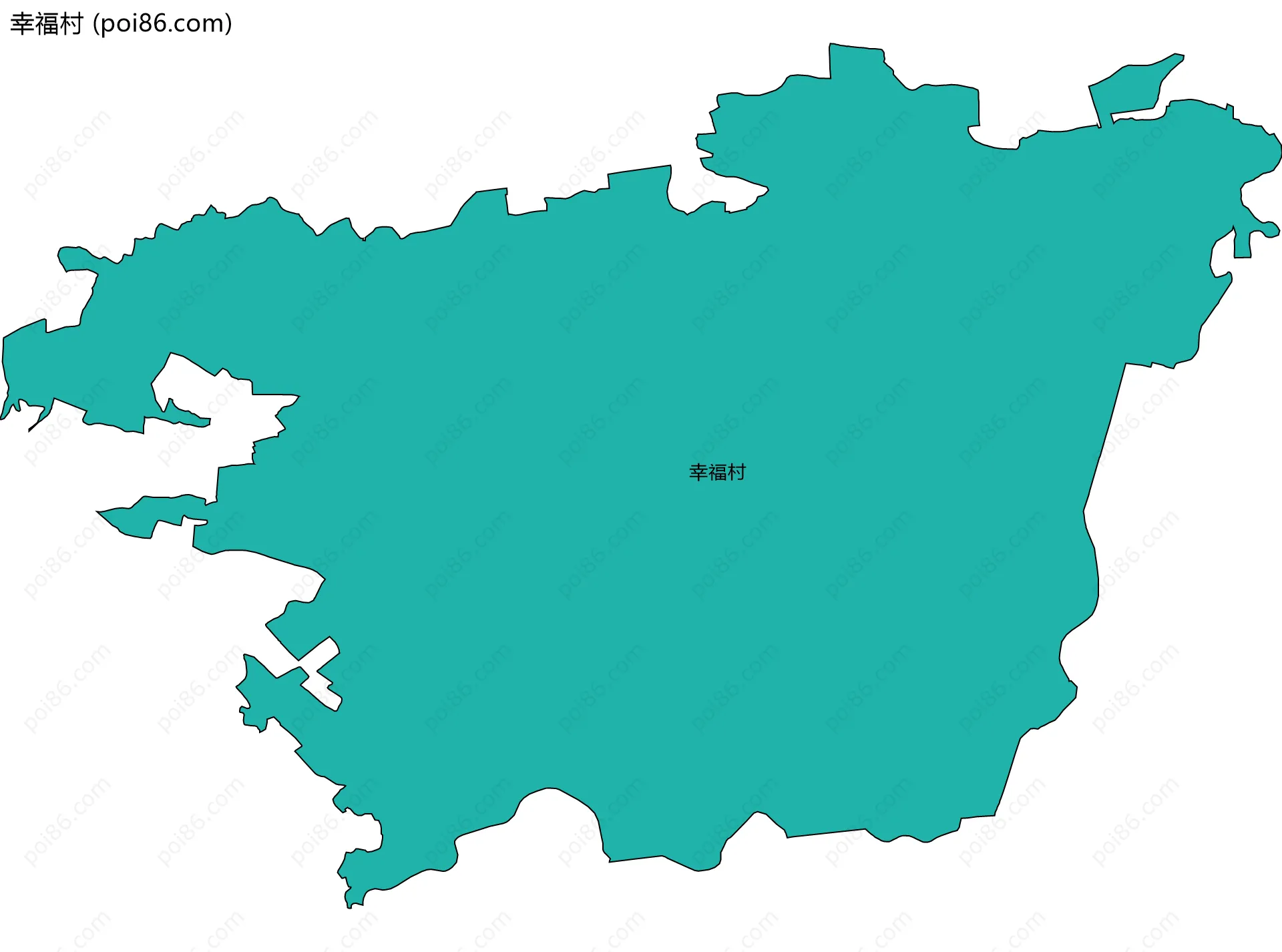 幸福村边界地图