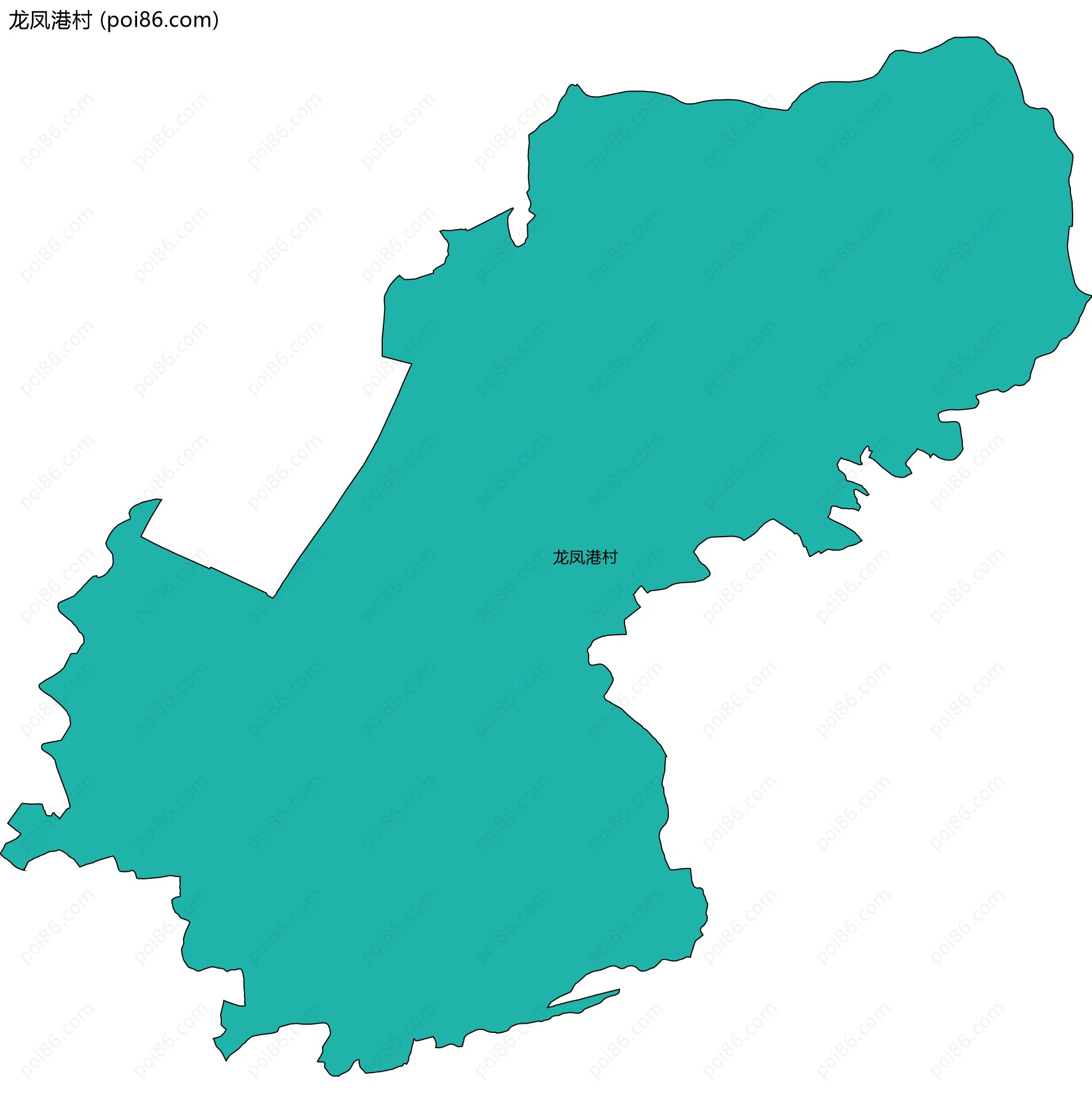 龙凤港村边界地图