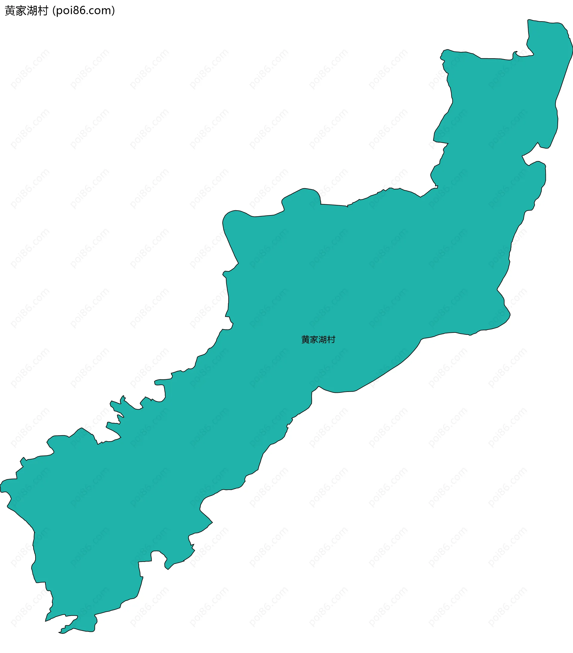 黄家湖村边界地图