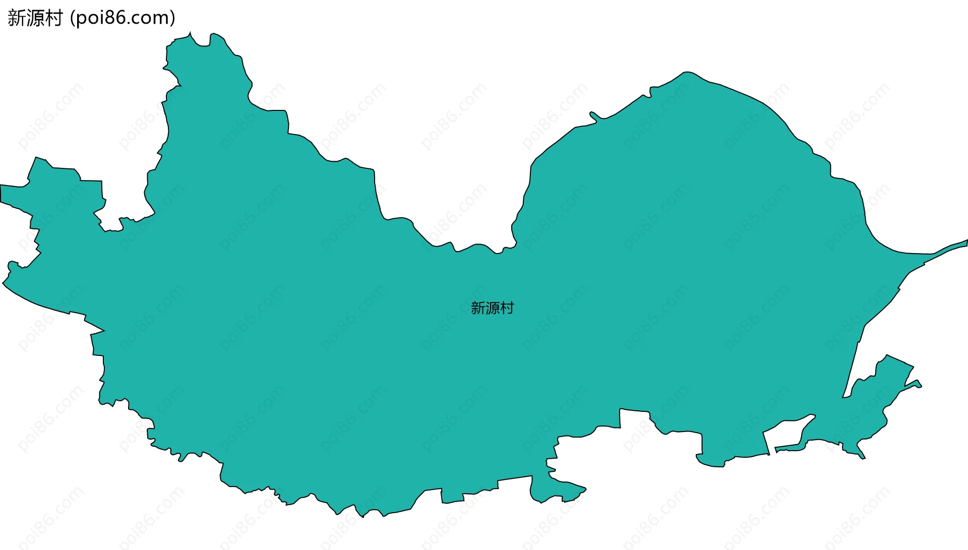 新源村边界地图