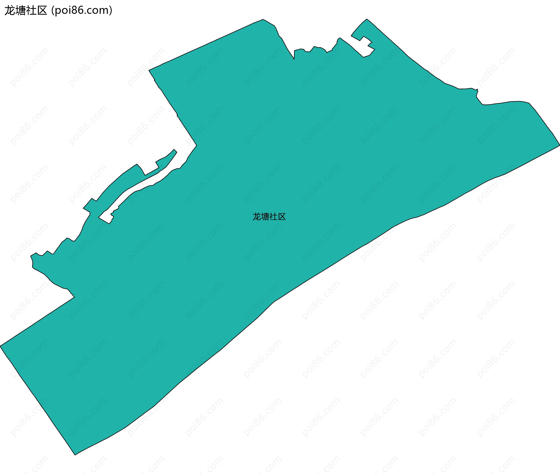 龙塘社区边界地图