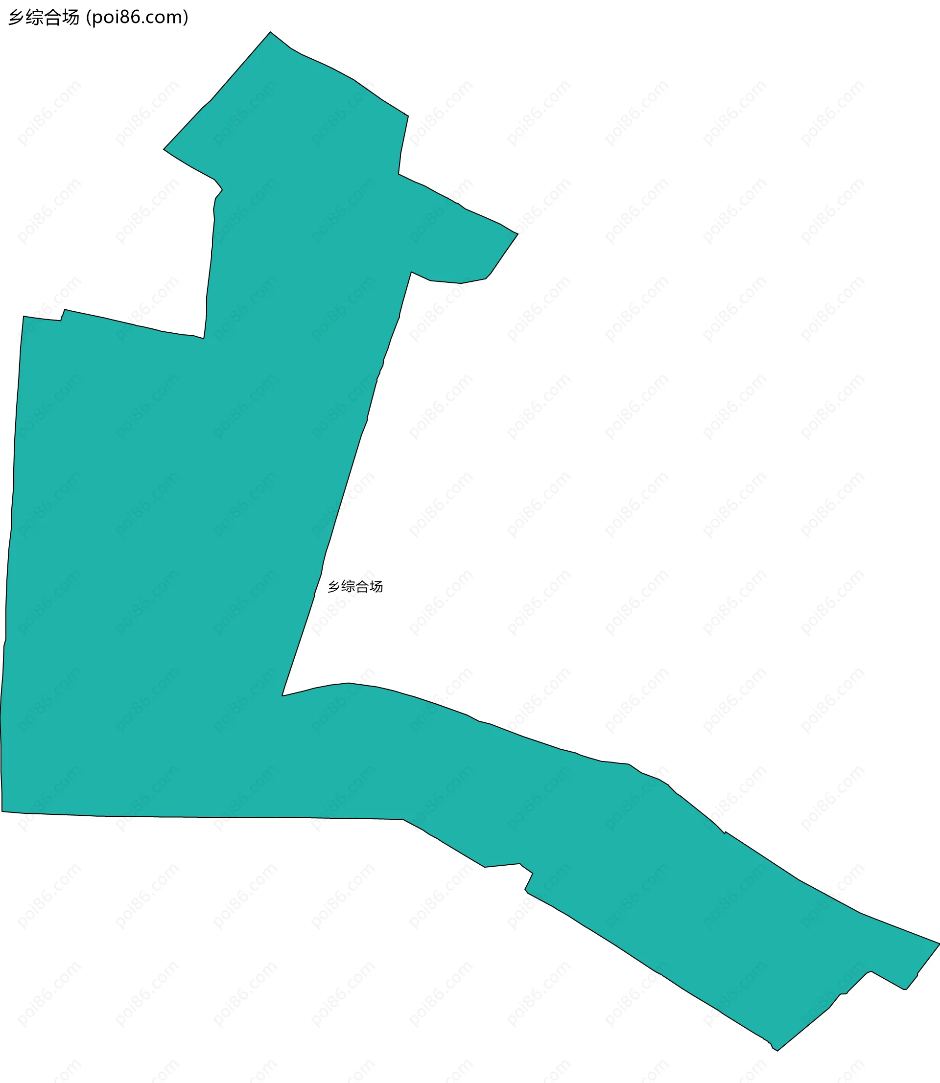 乡综合场边界地图