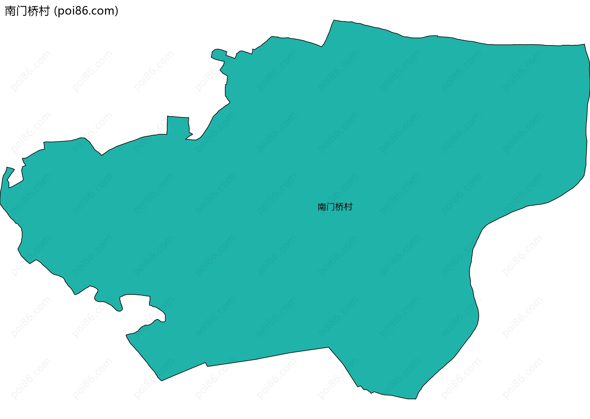 南门桥村边界地图