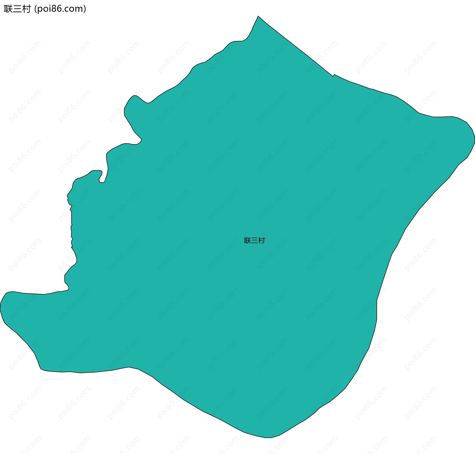 联三村边界地图