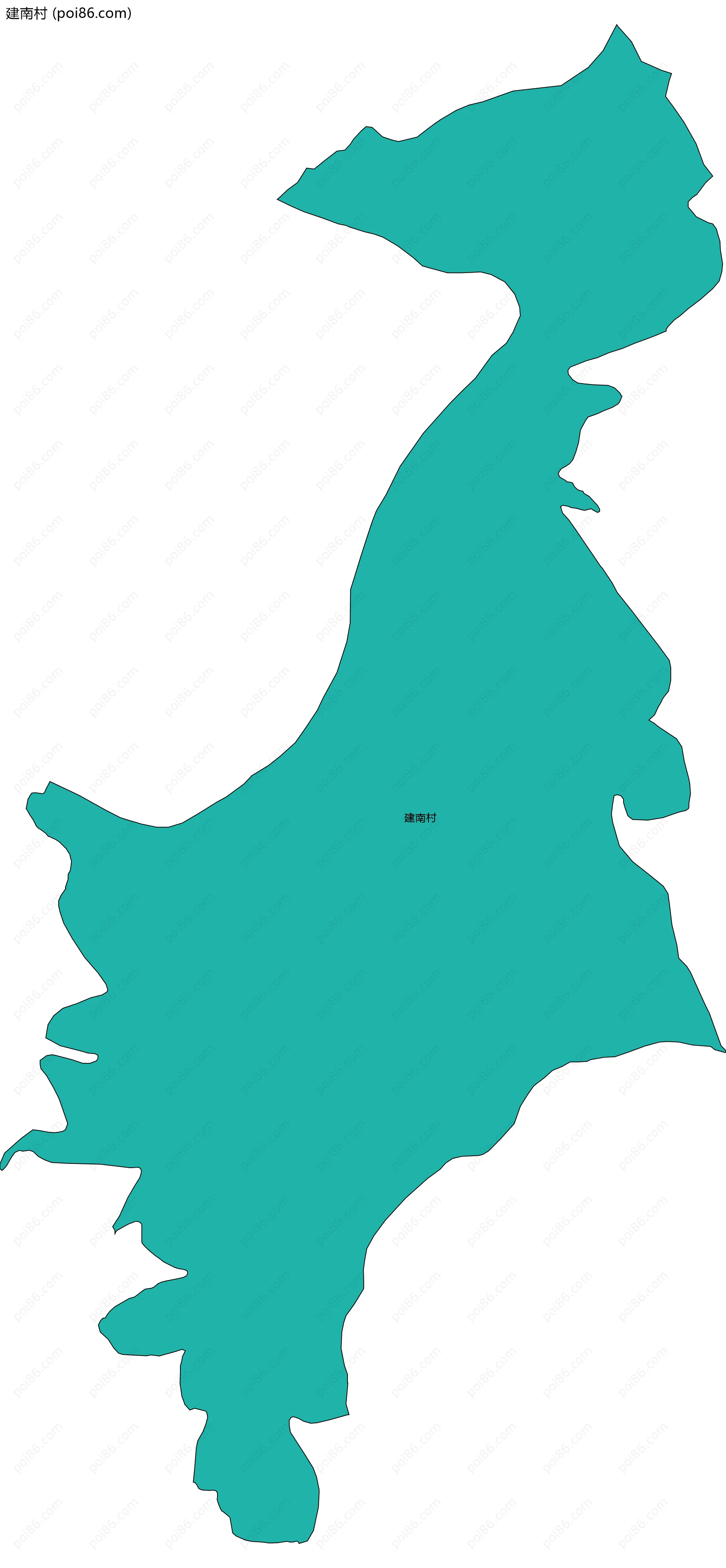 建南村边界地图