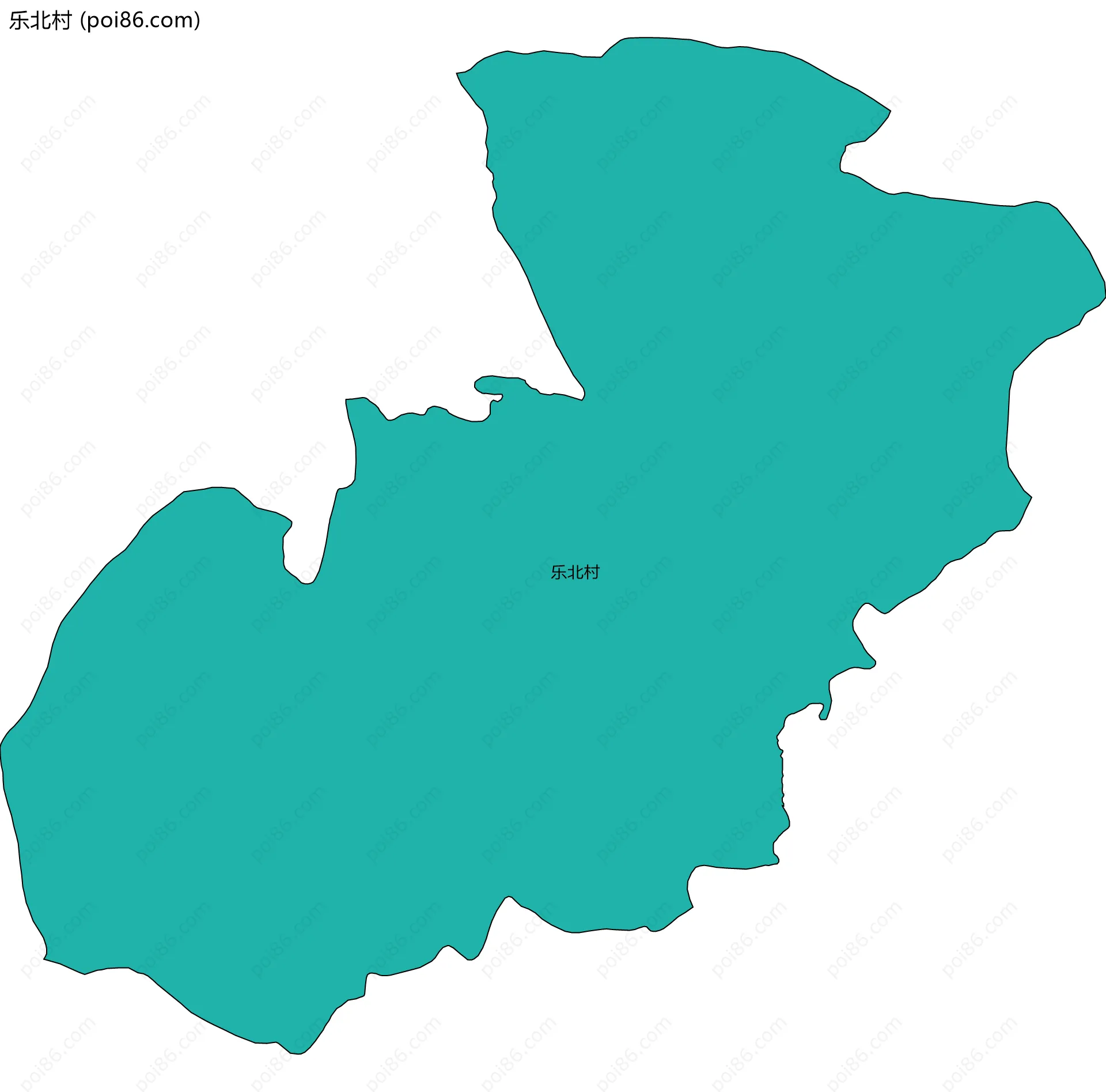 乐北村边界地图