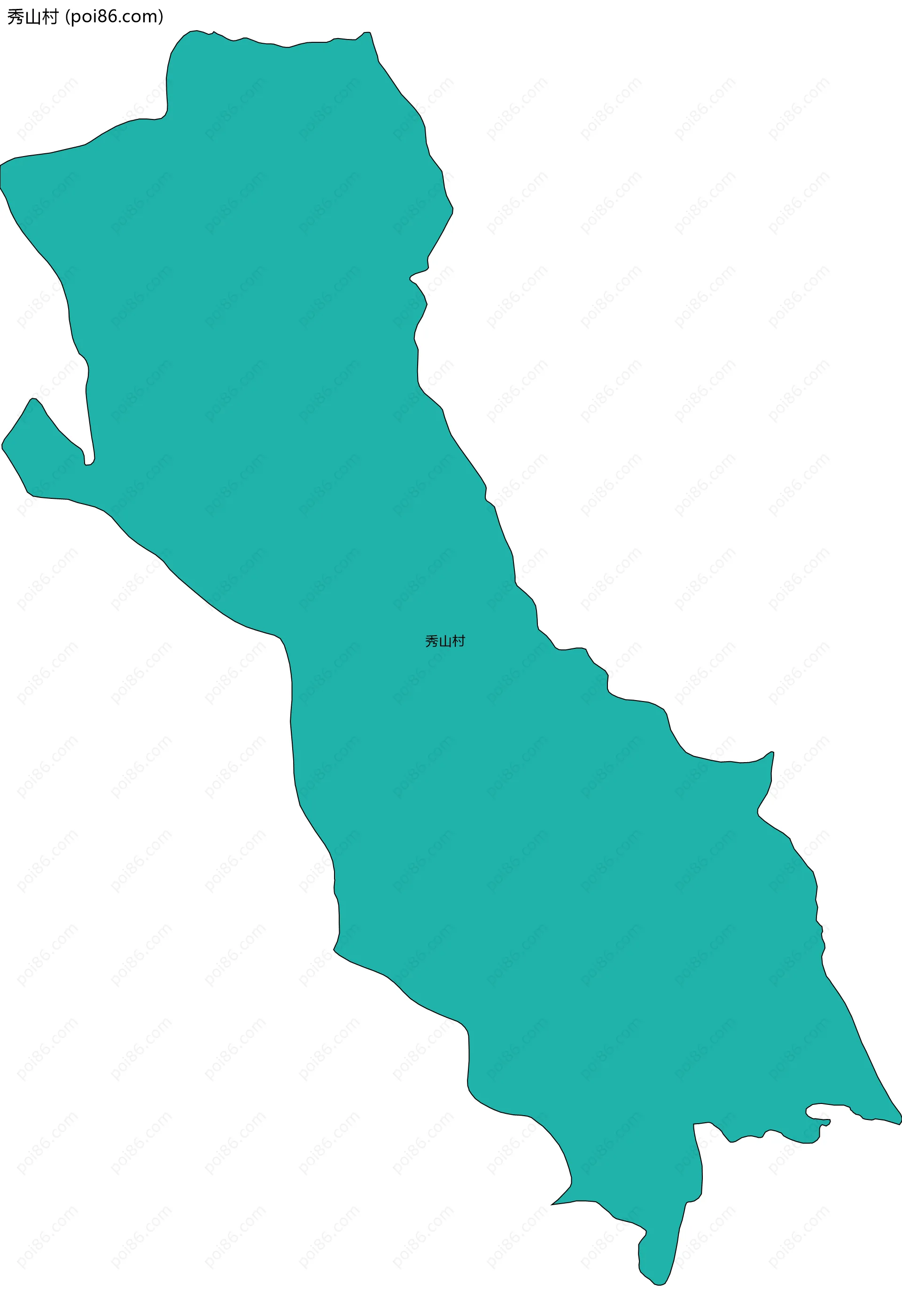 秀山村边界地图