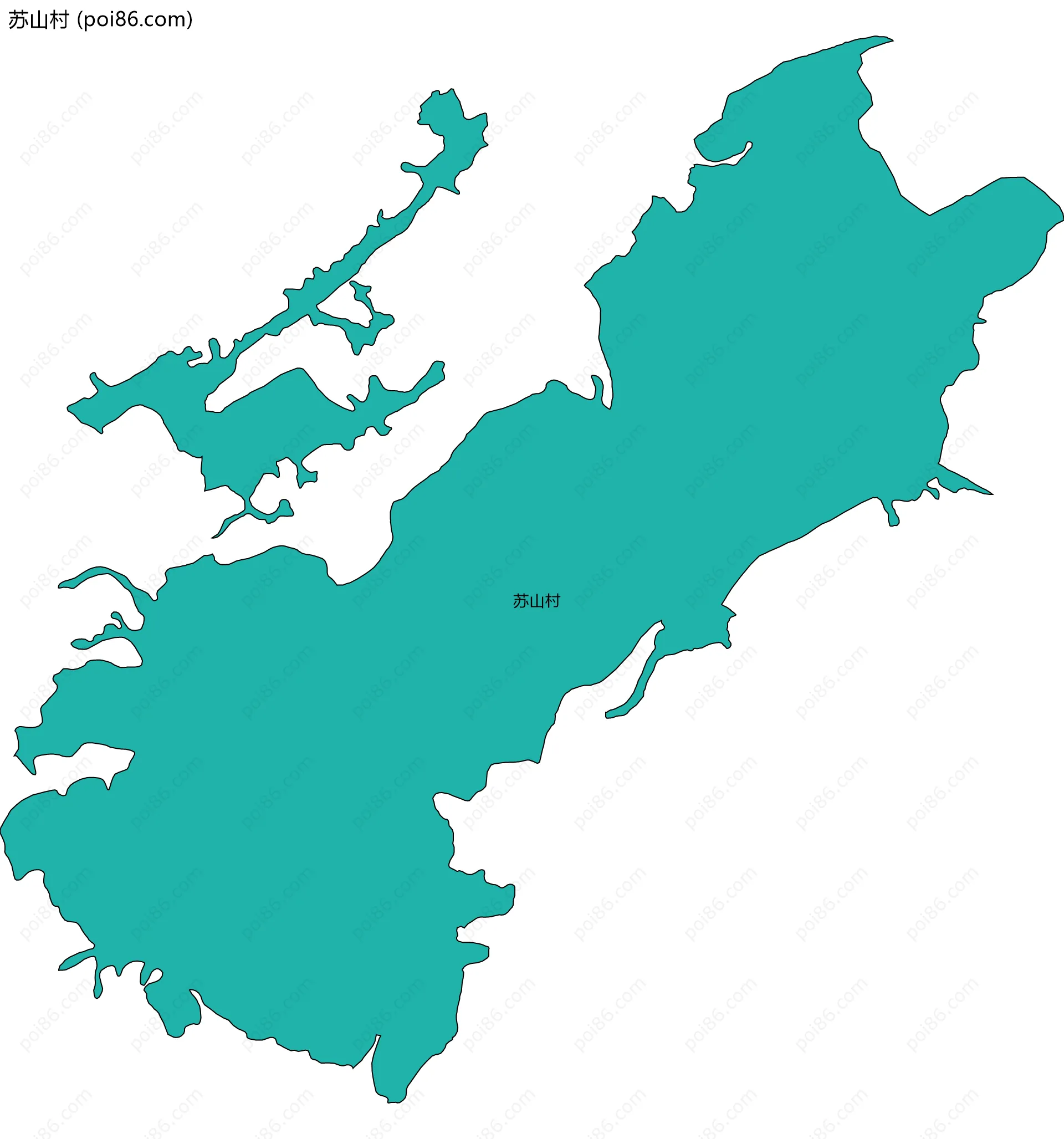 苏山村边界地图