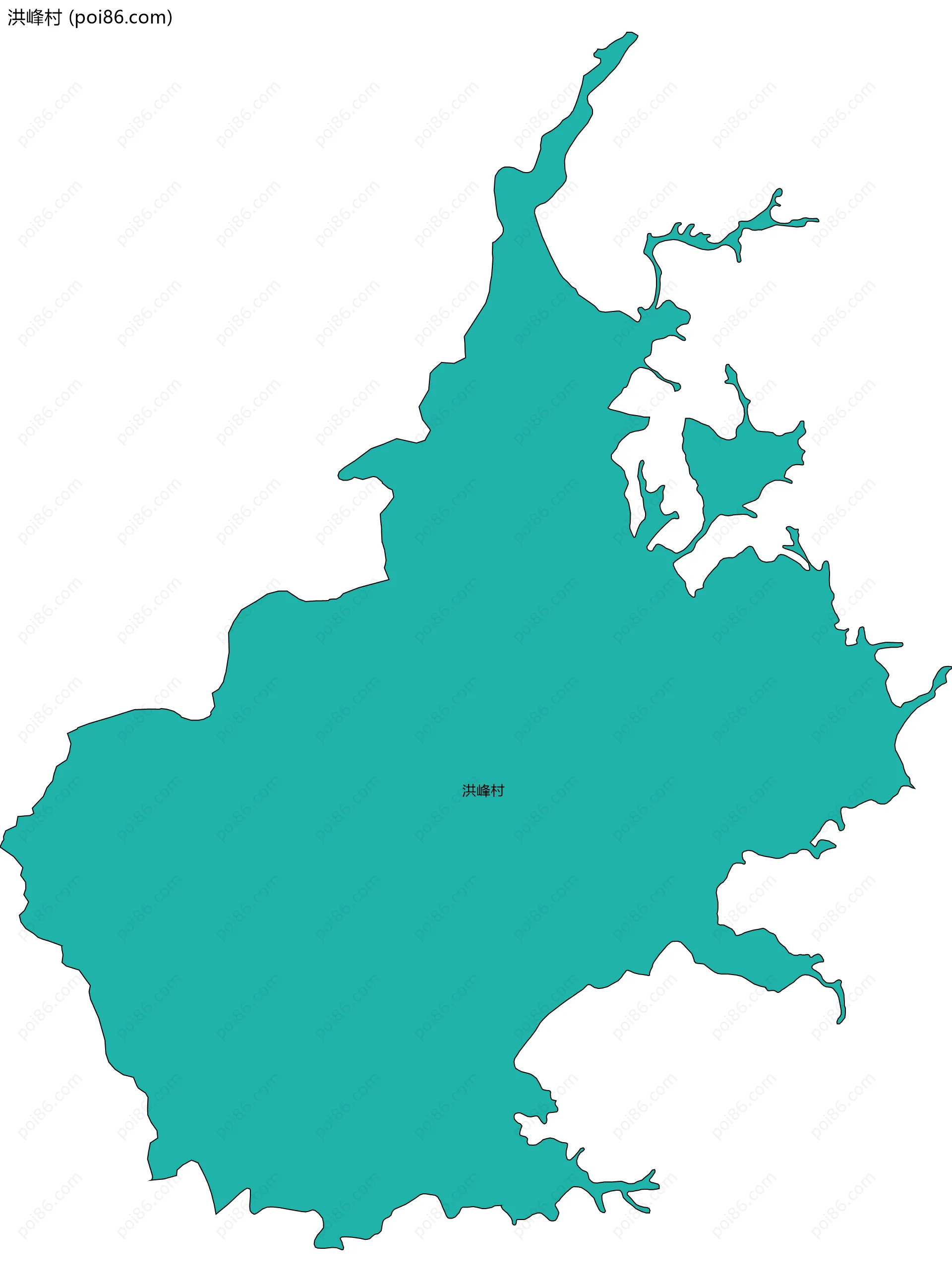 洪峰村边界地图