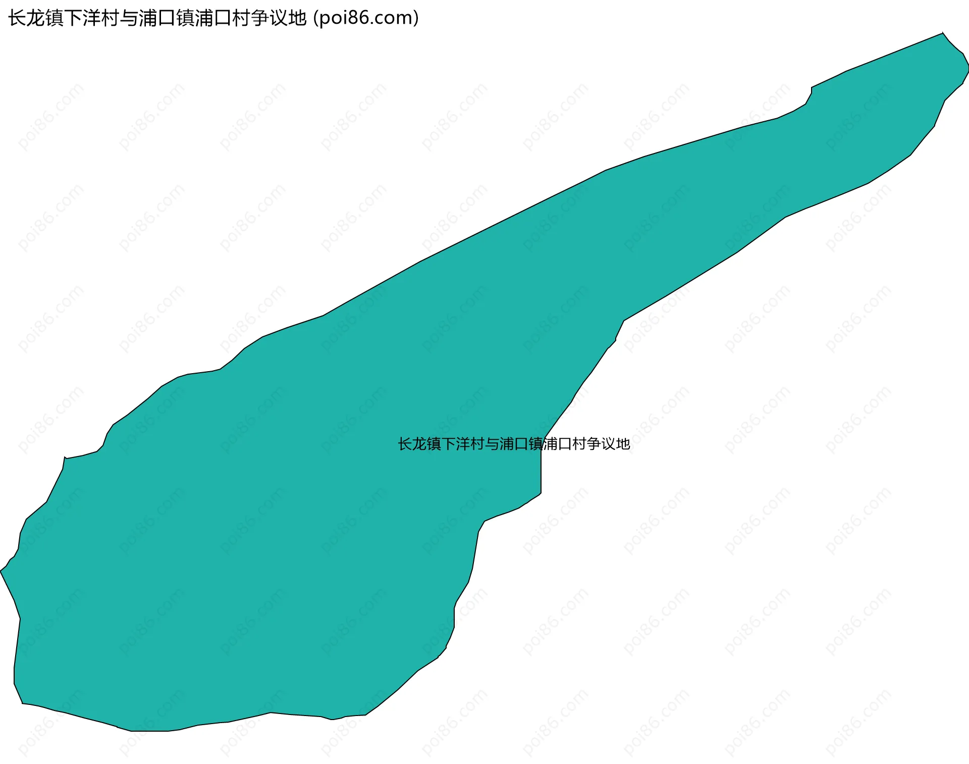 长龙镇下洋村与浦口镇浦口村争议地边界地图