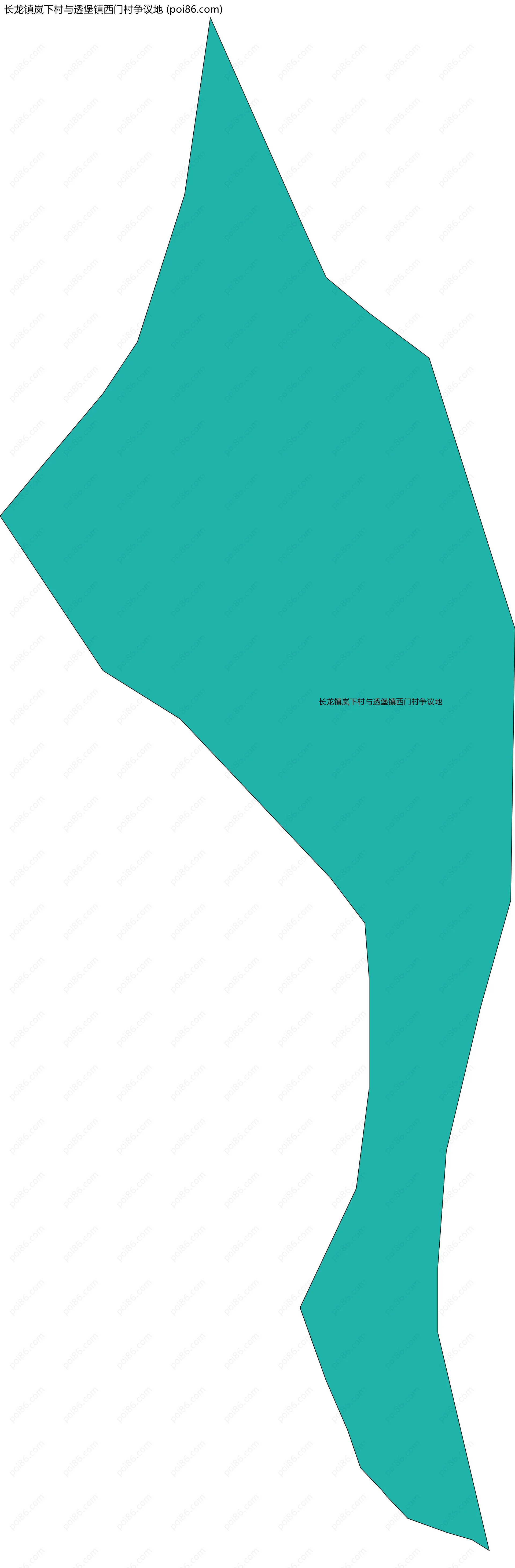 长龙镇岚下村与透堡镇西门村争议地边界地图
