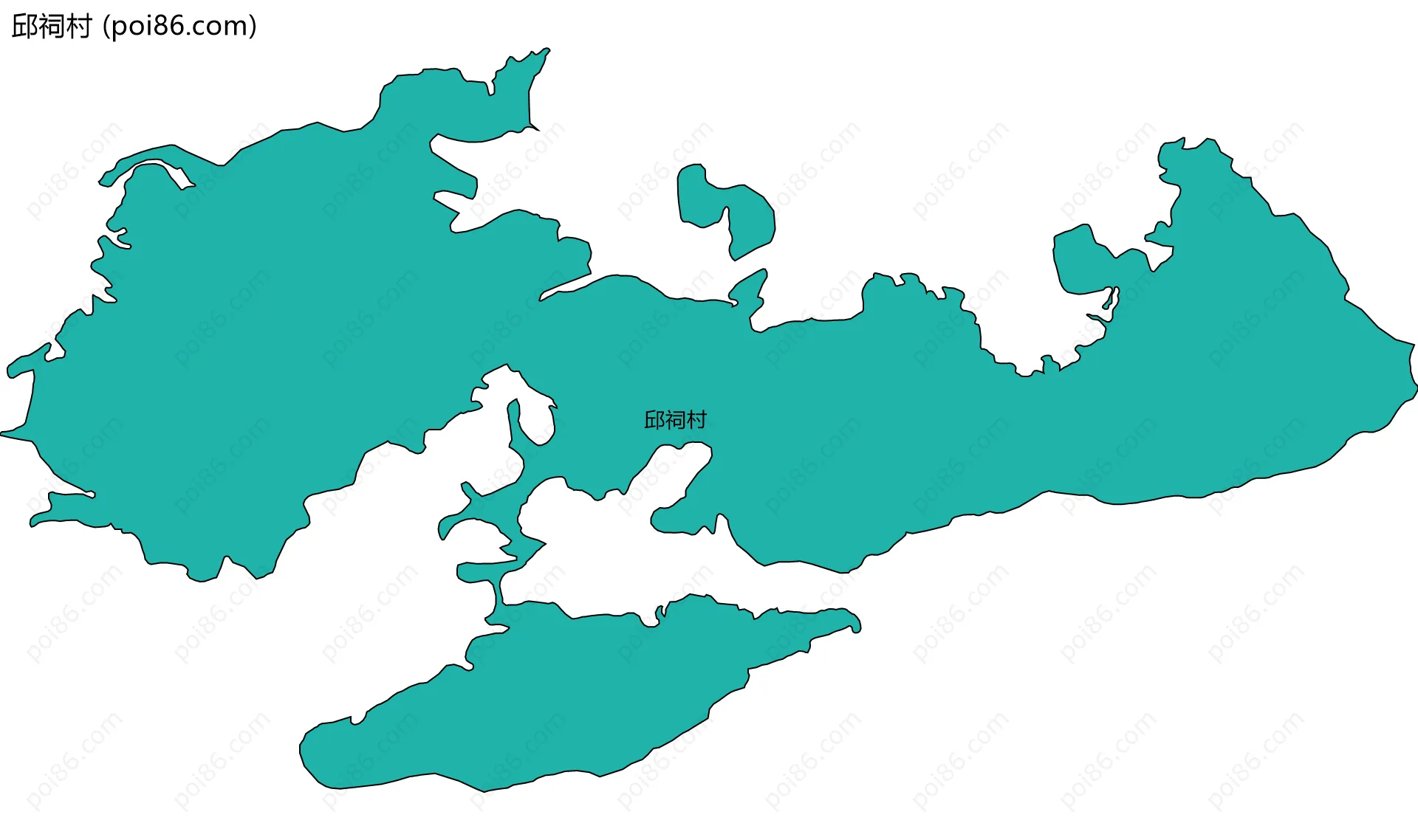 邱祠村边界地图