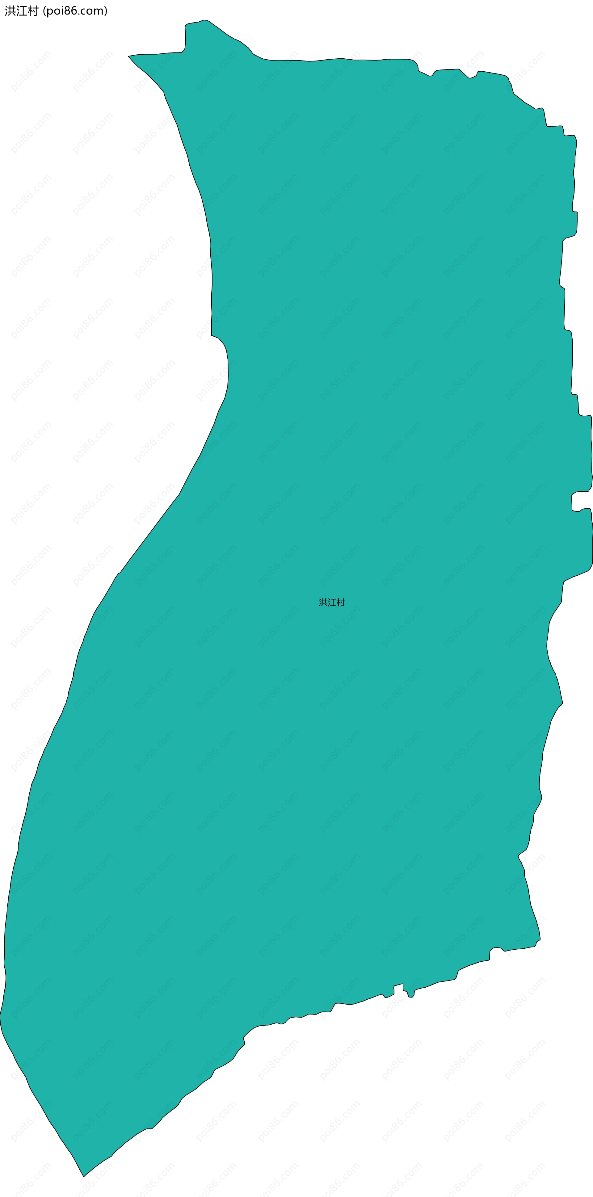 洪江村边界地图