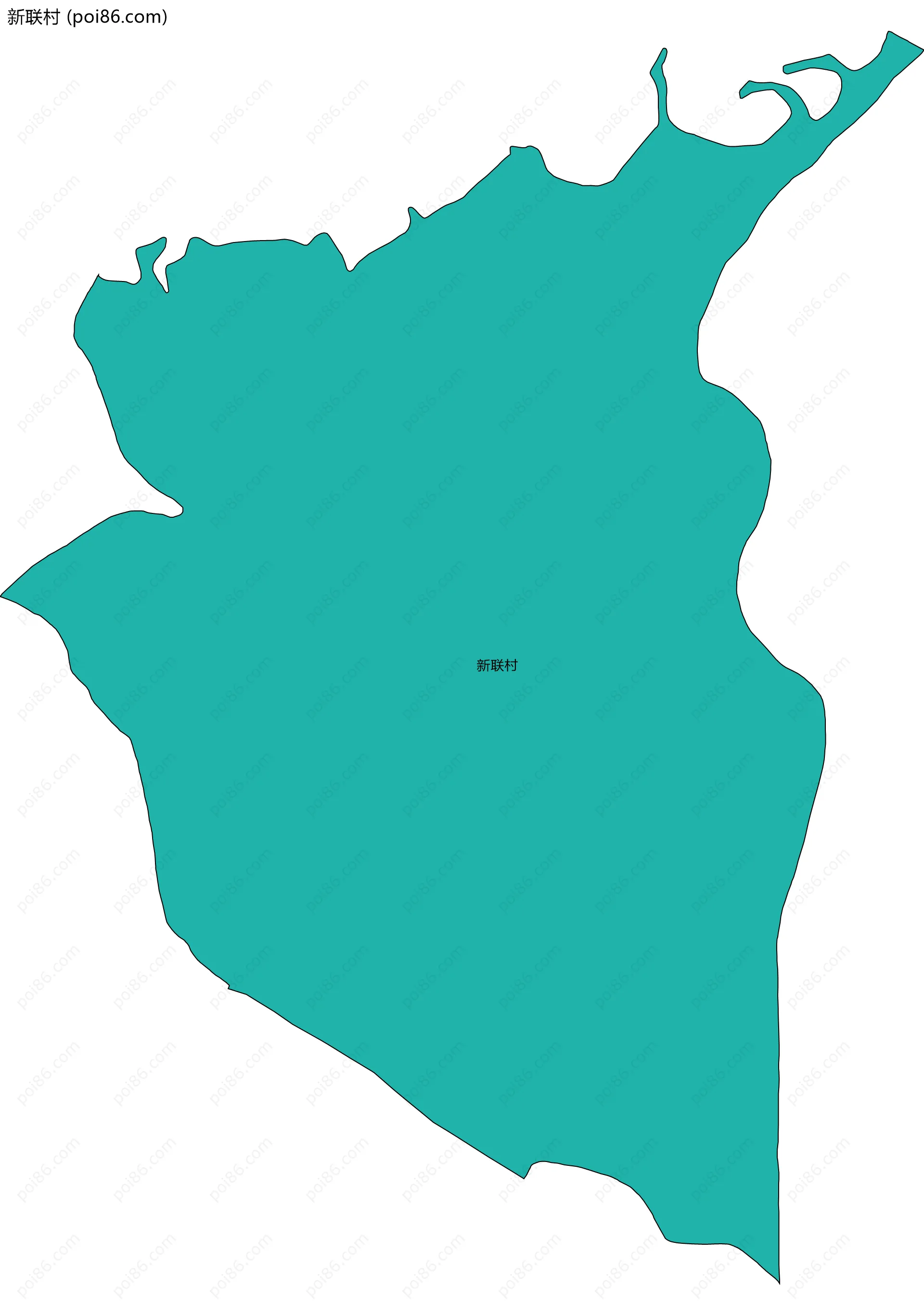 新联村边界地图