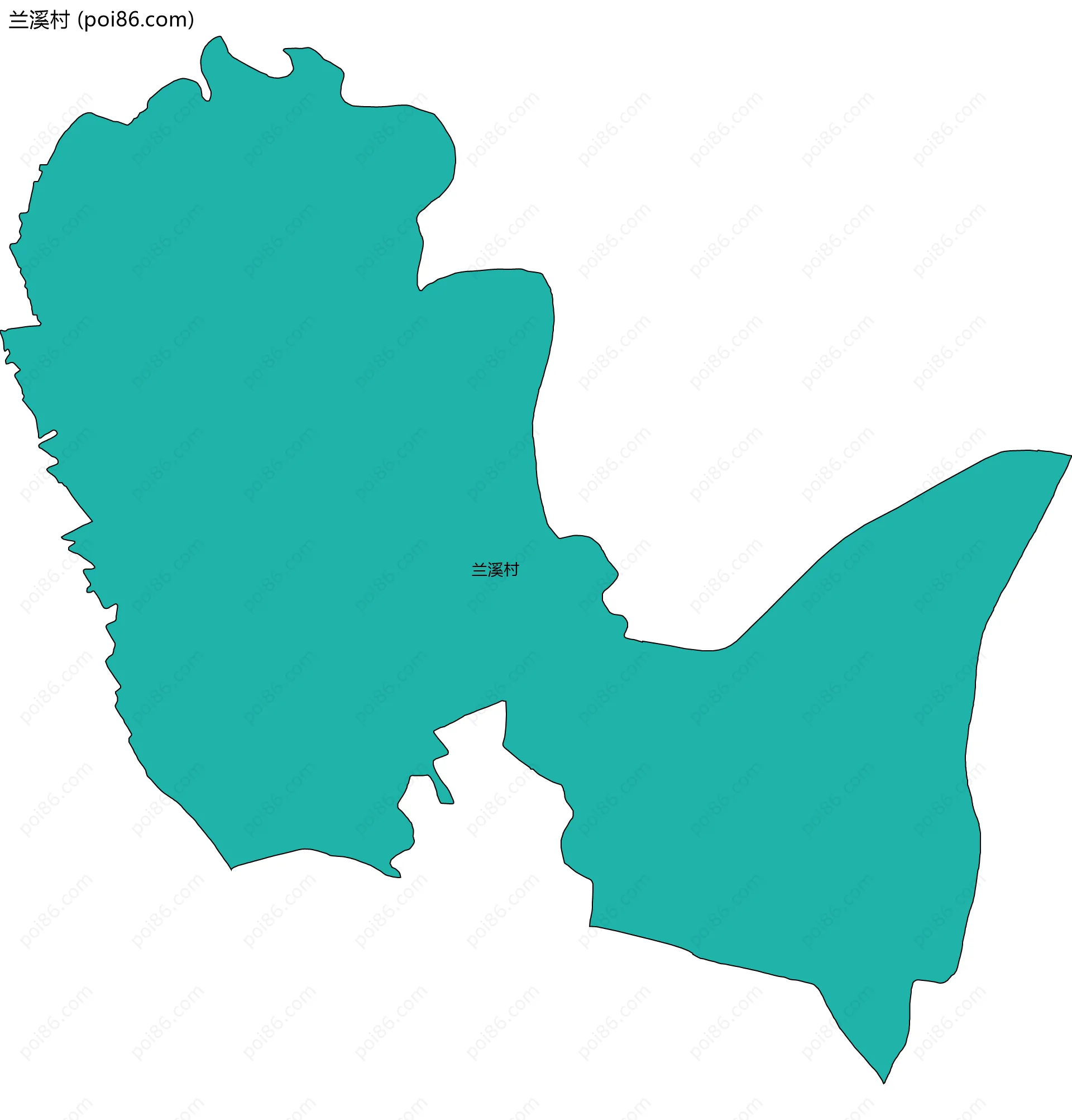 兰溪村边界地图