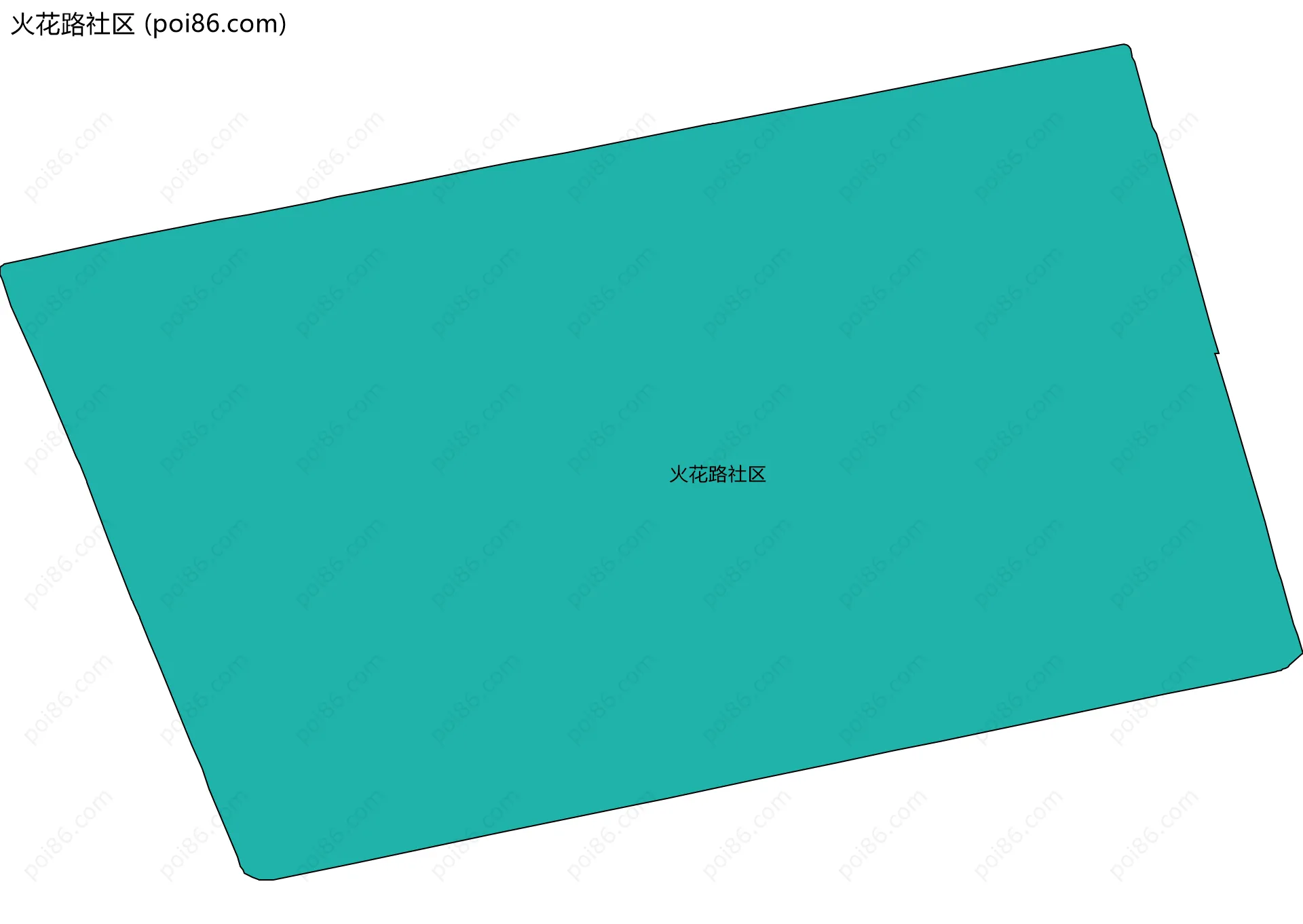 火花路社区边界地图