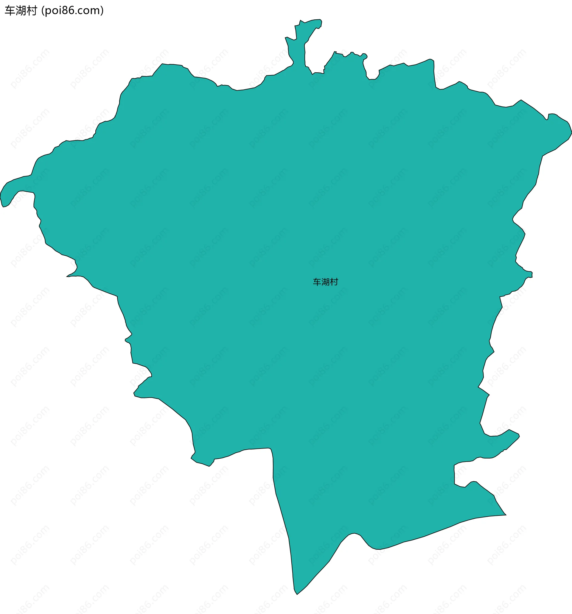 车湖村边界地图