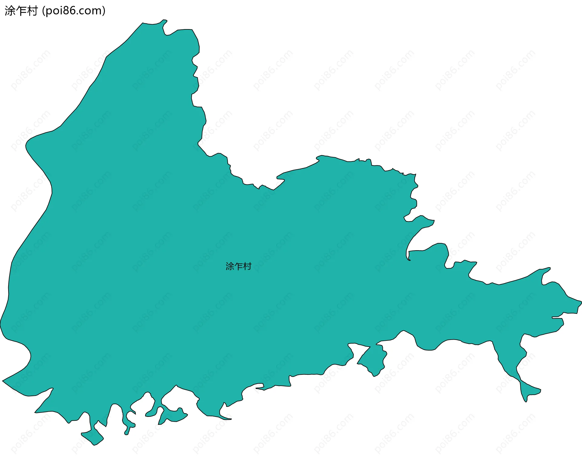 涂乍村边界地图