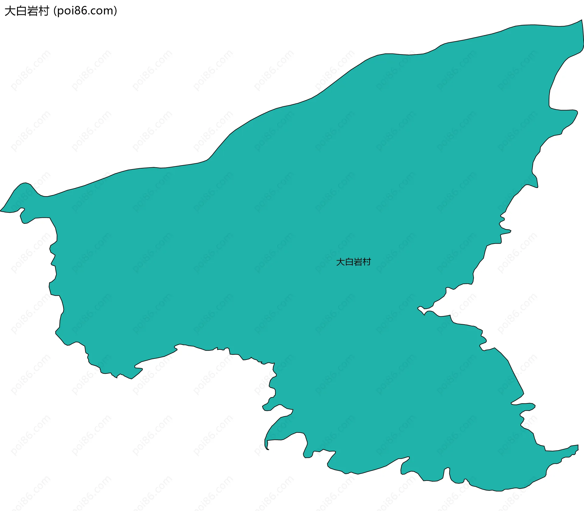 大白岩村边界地图