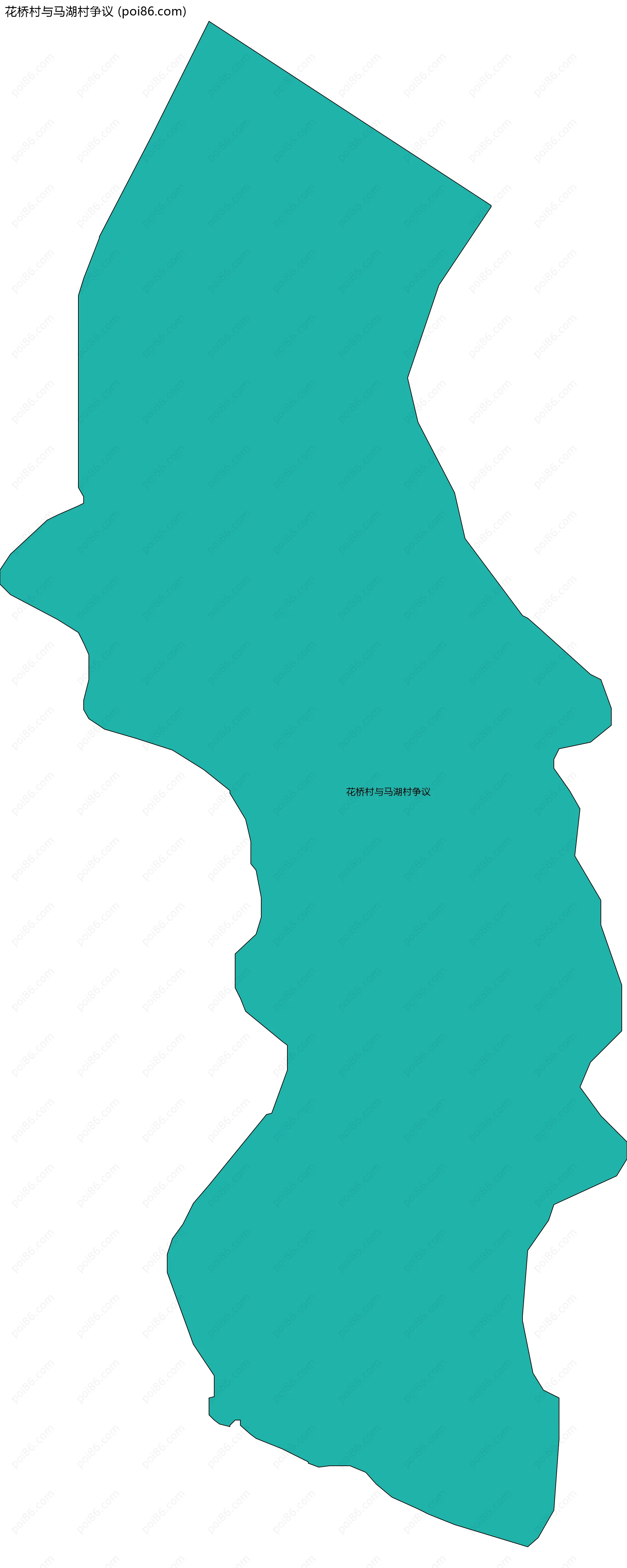 花桥村与马湖村争议边界地图