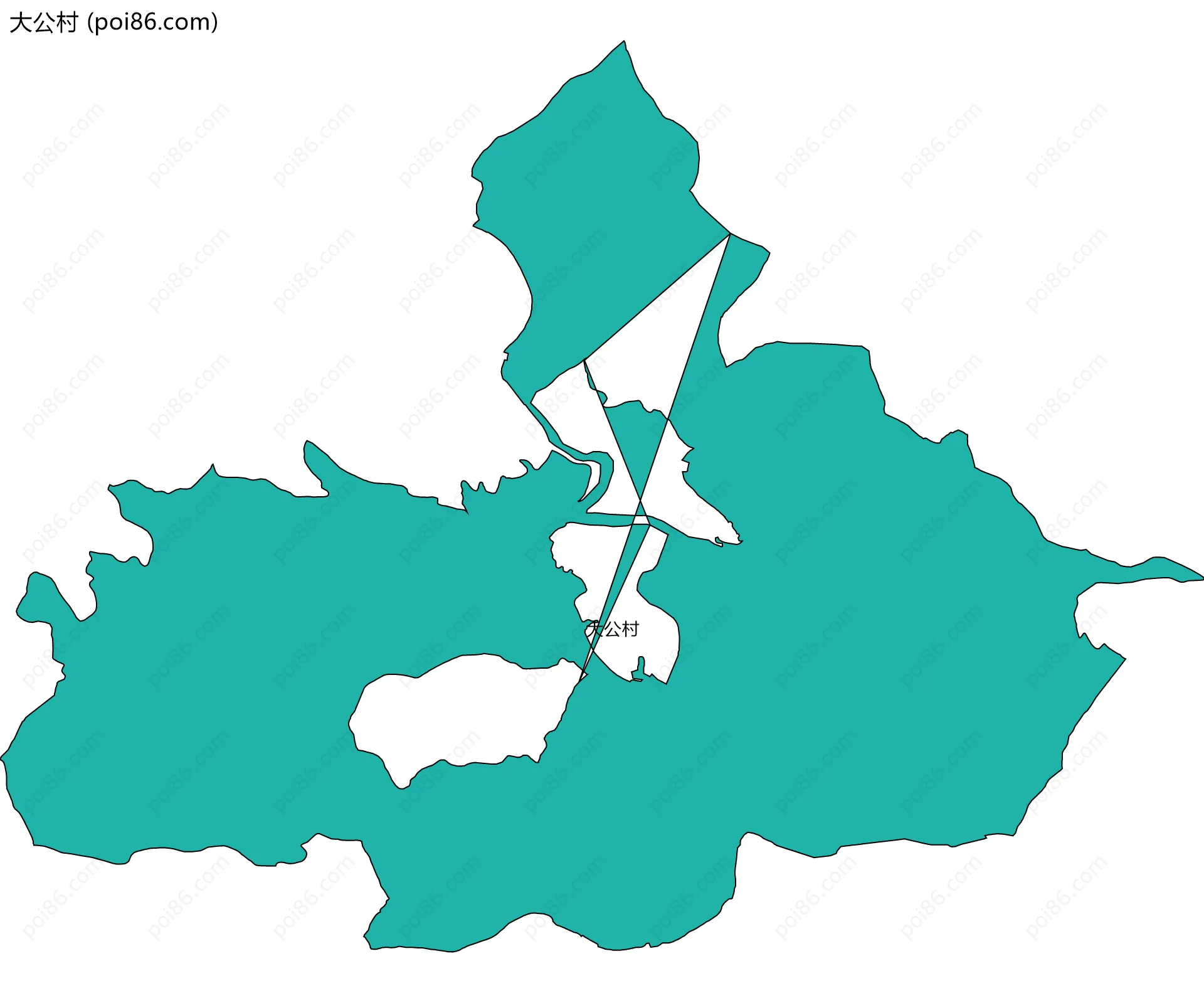 大公村边界地图