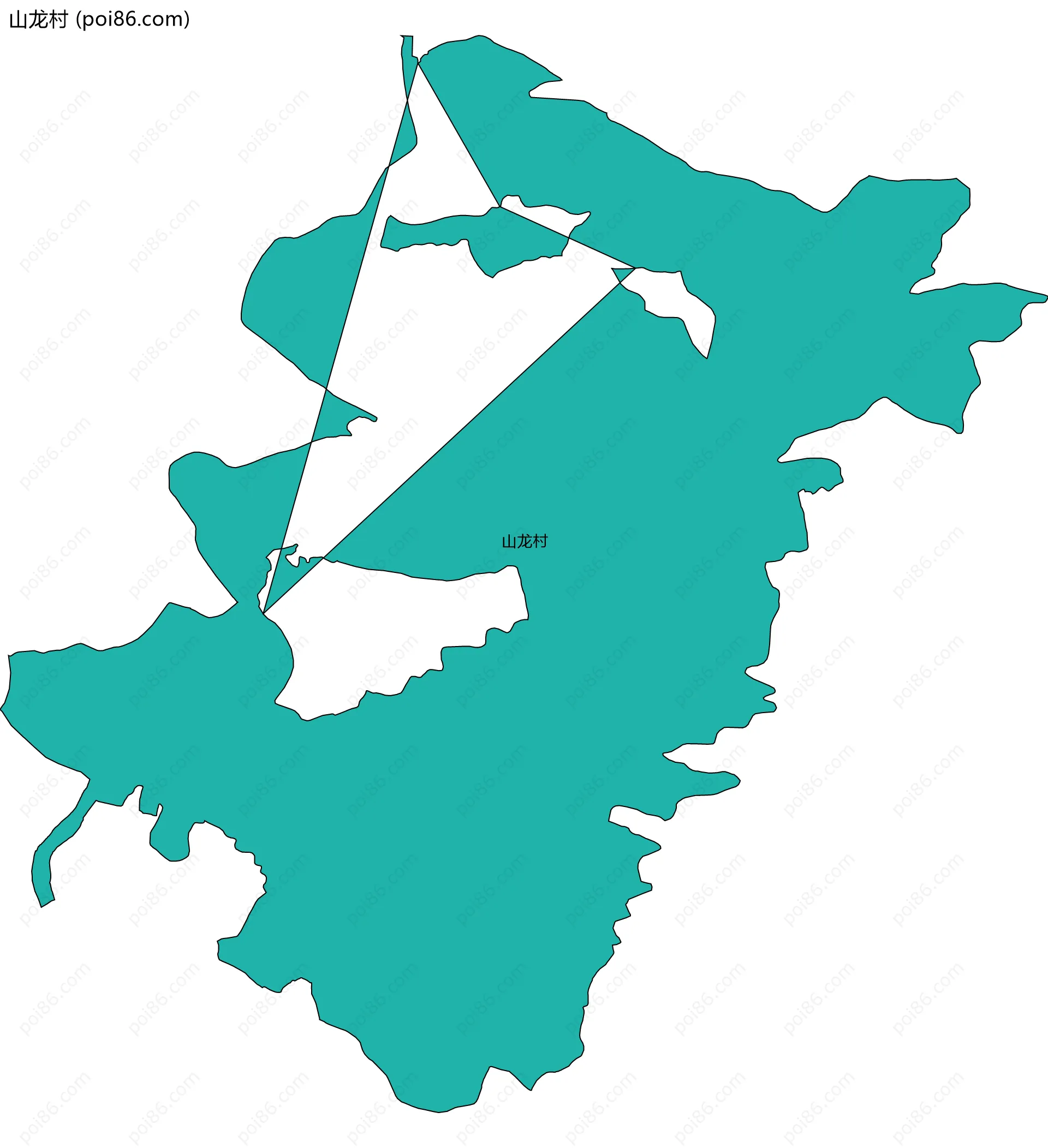 山龙村边界地图