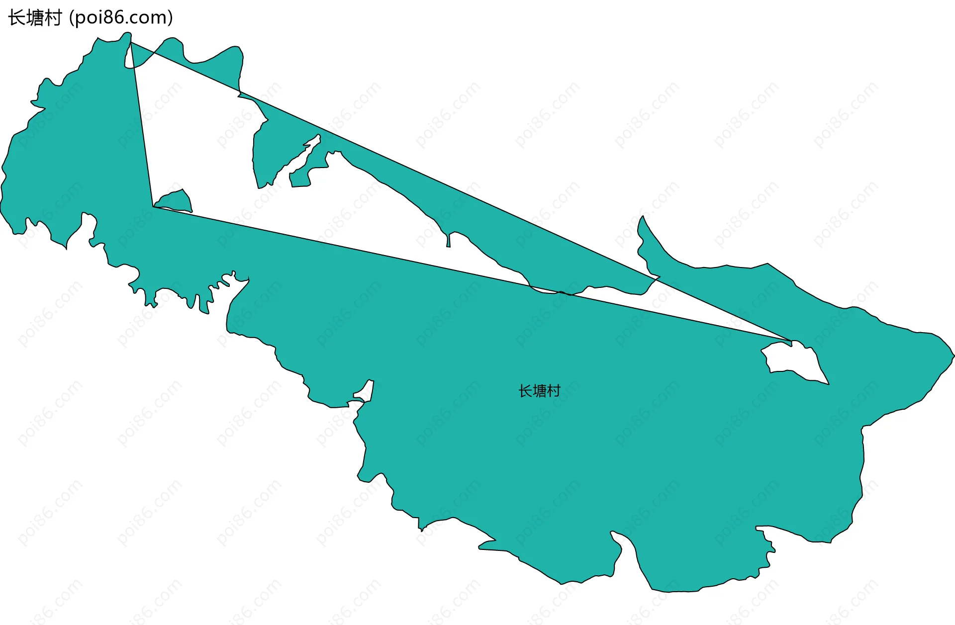 长塘村边界地图