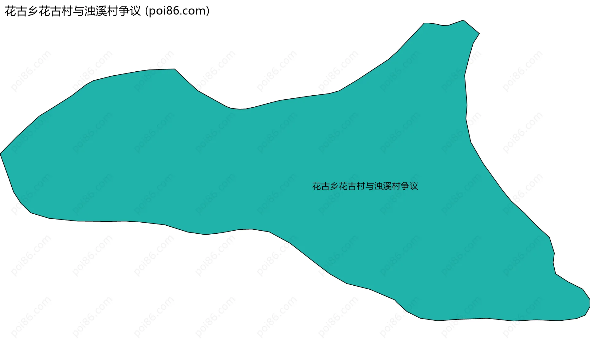 花古乡花古村与浊溪村争议边界地图