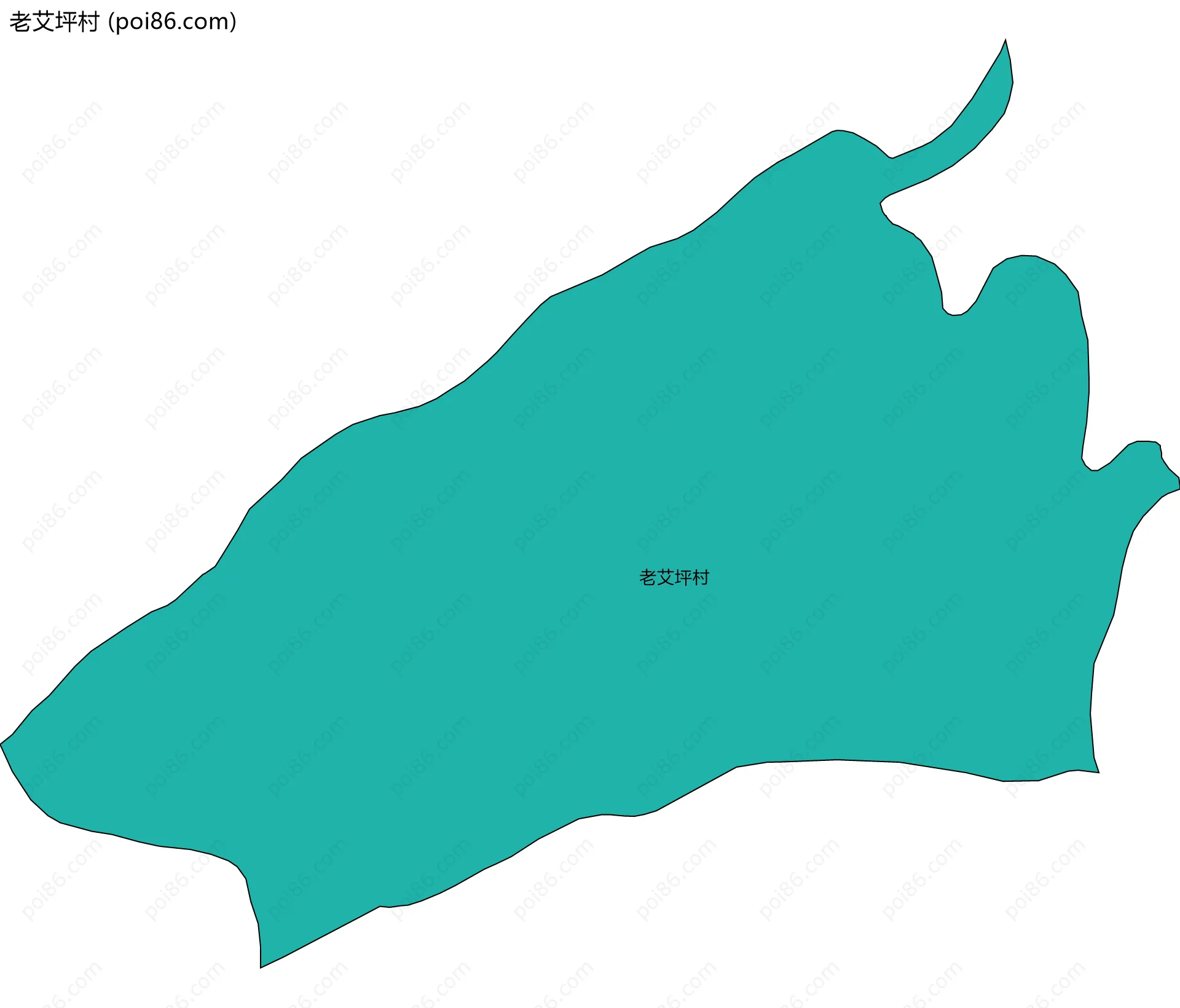 老艾坪村边界地图