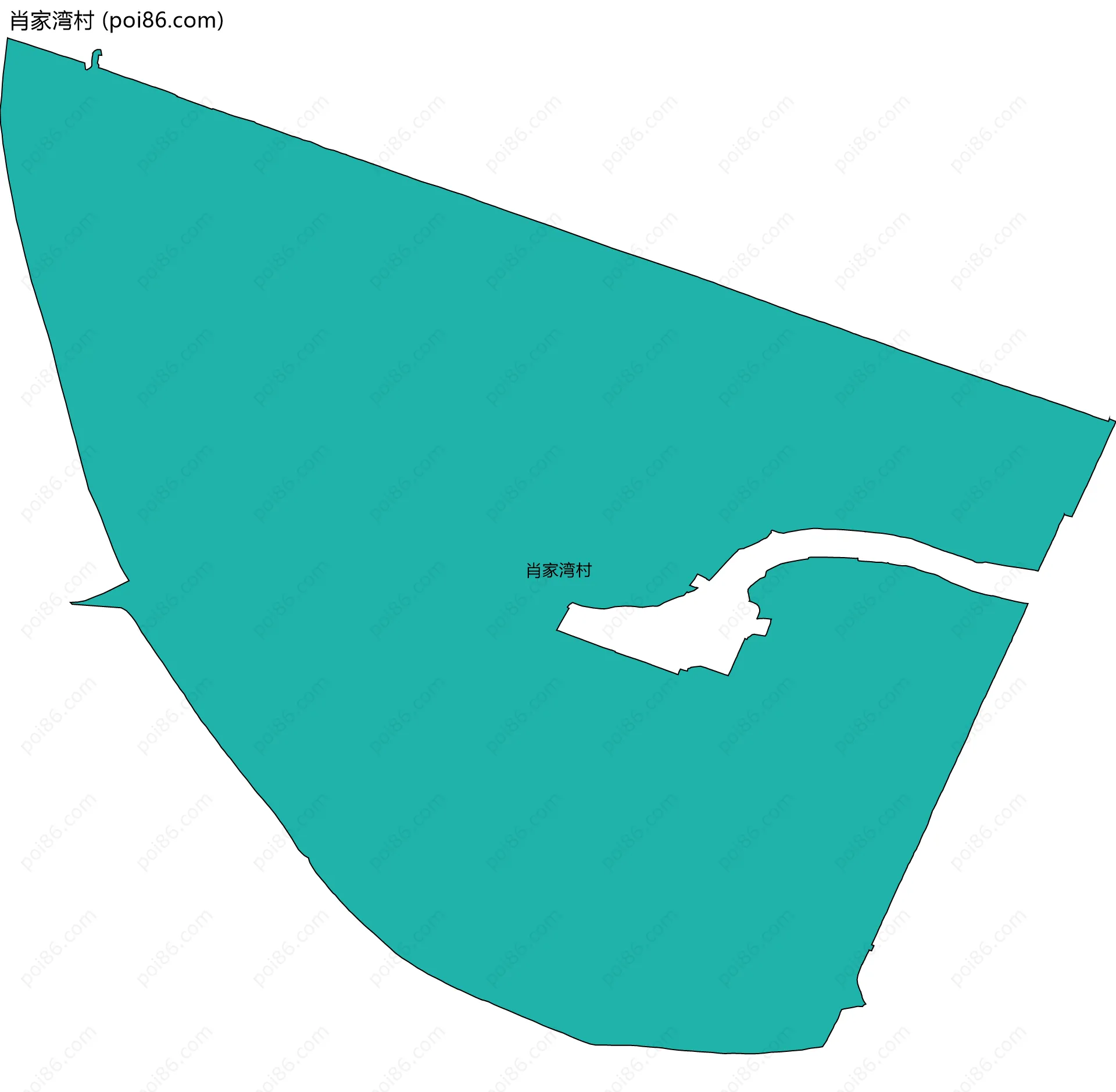 肖家湾村边界地图