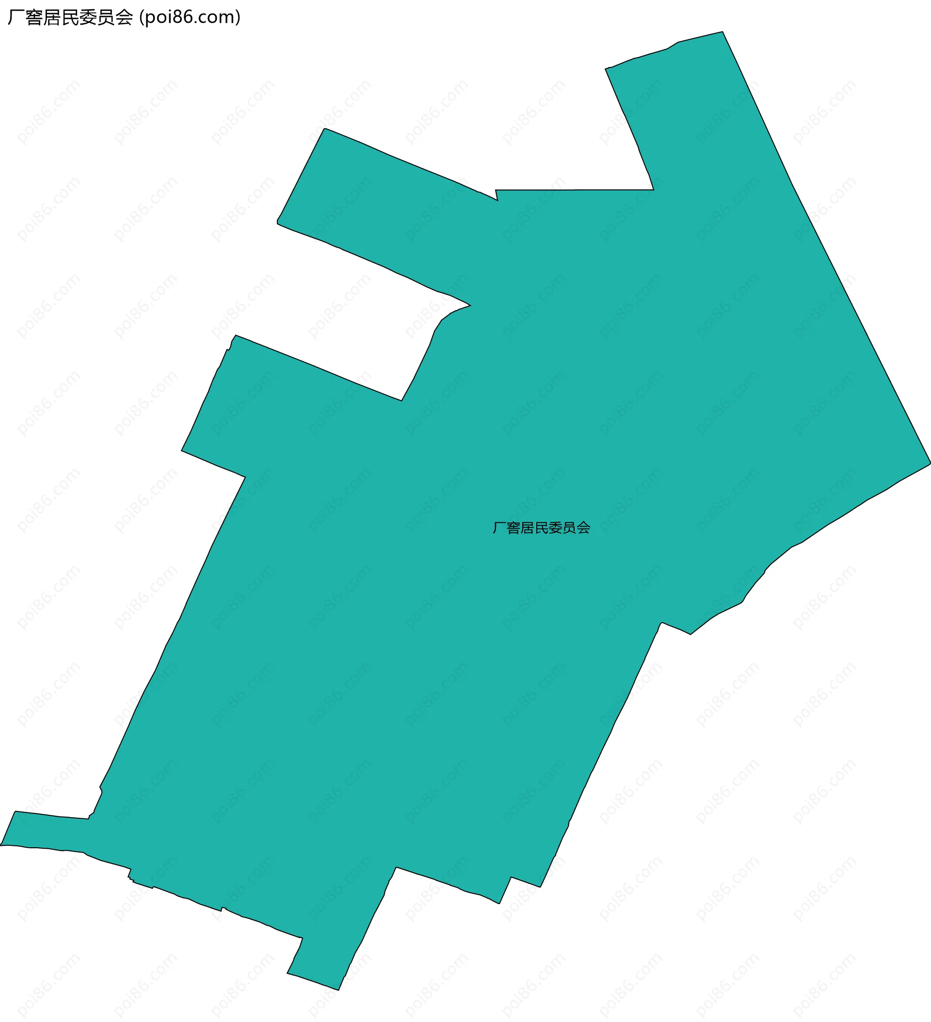 厂窖居民委员会边界地图