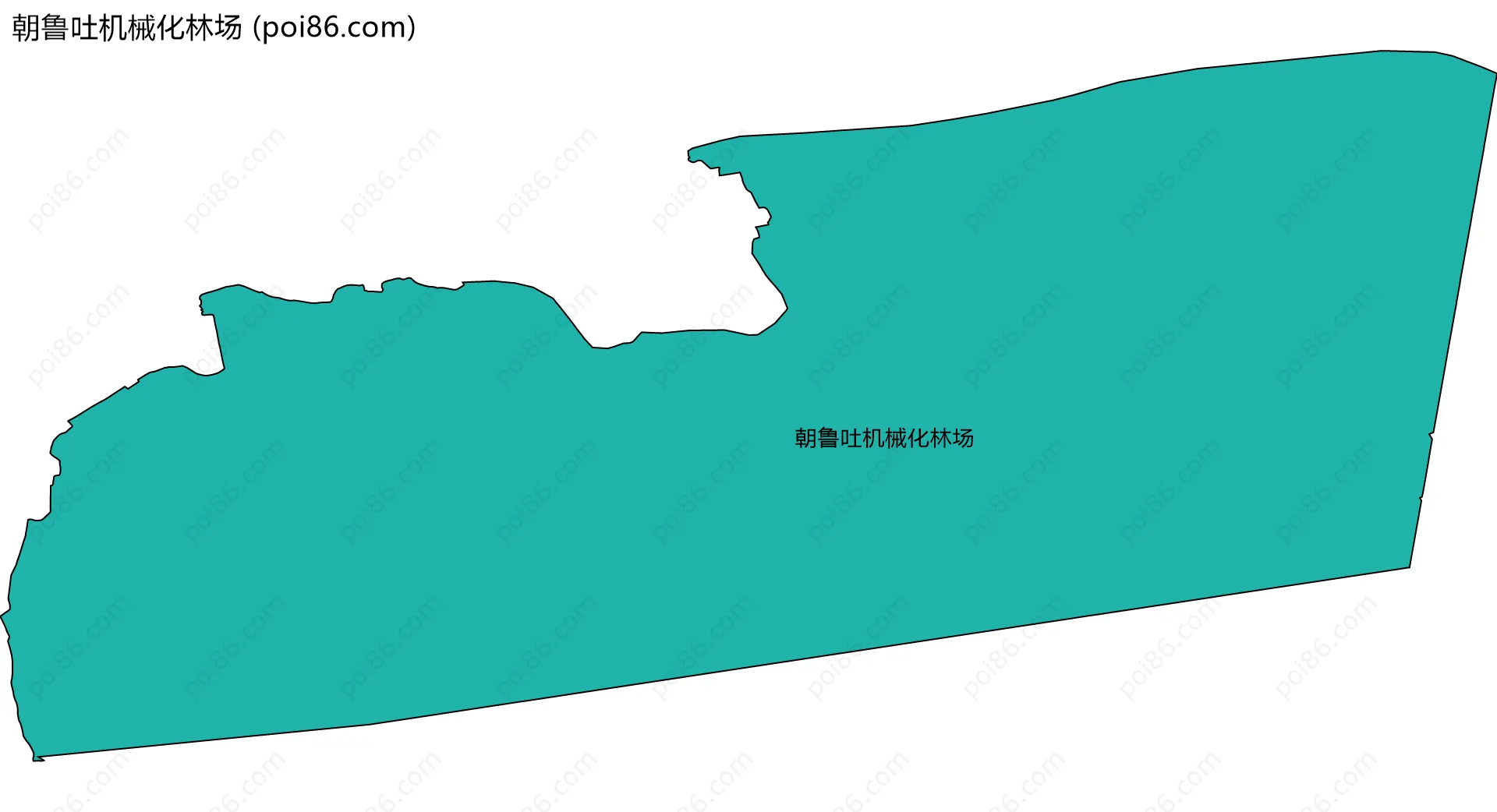 朝鲁吐机械化林场边界地图(五级行政区划)