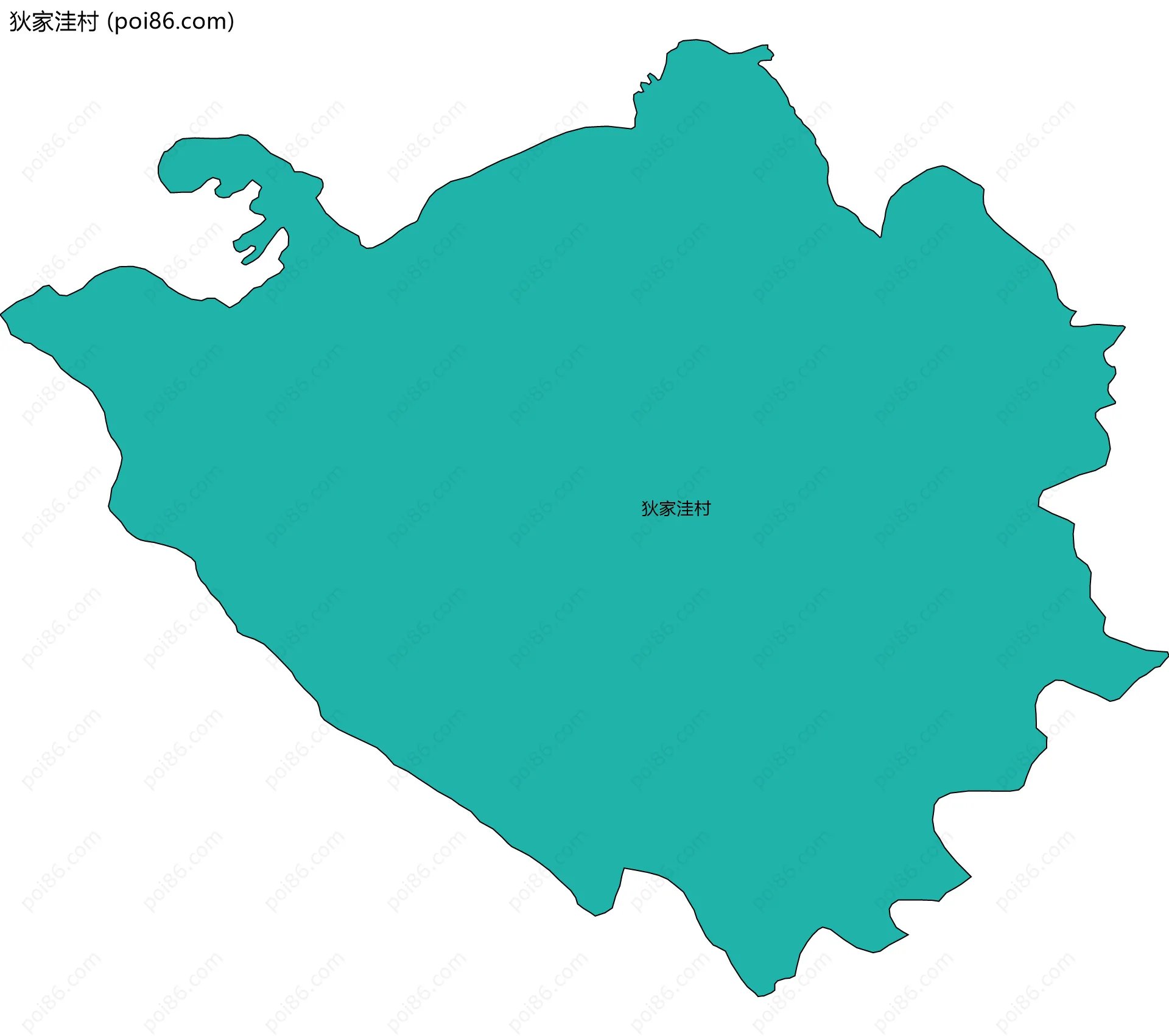 狄家洼村边界地图