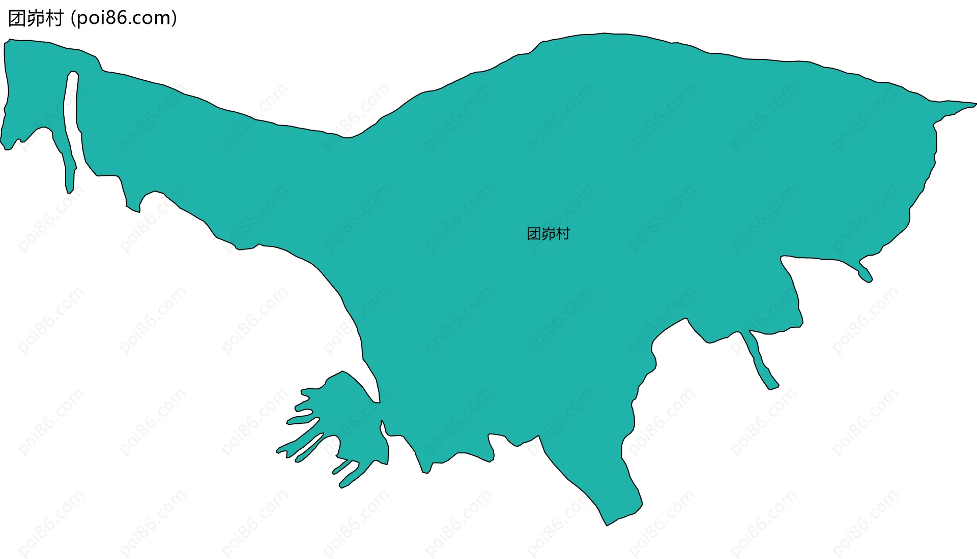 团峁村边界地图