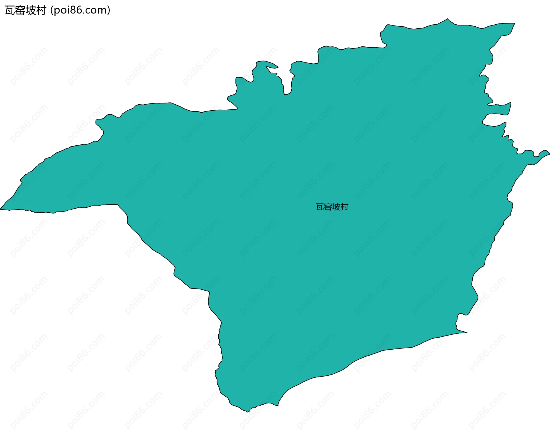 瓦窑坡村边界地图