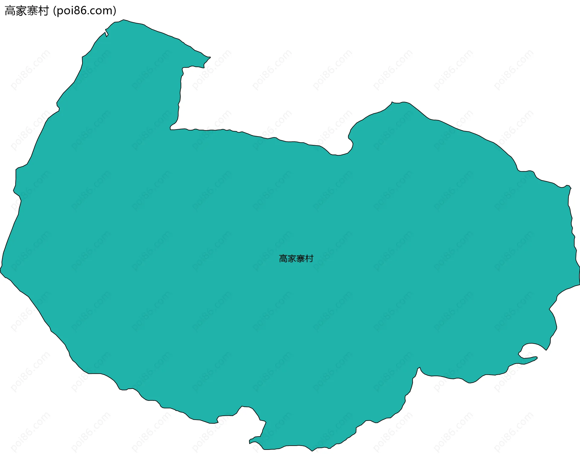高家寨村边界地图