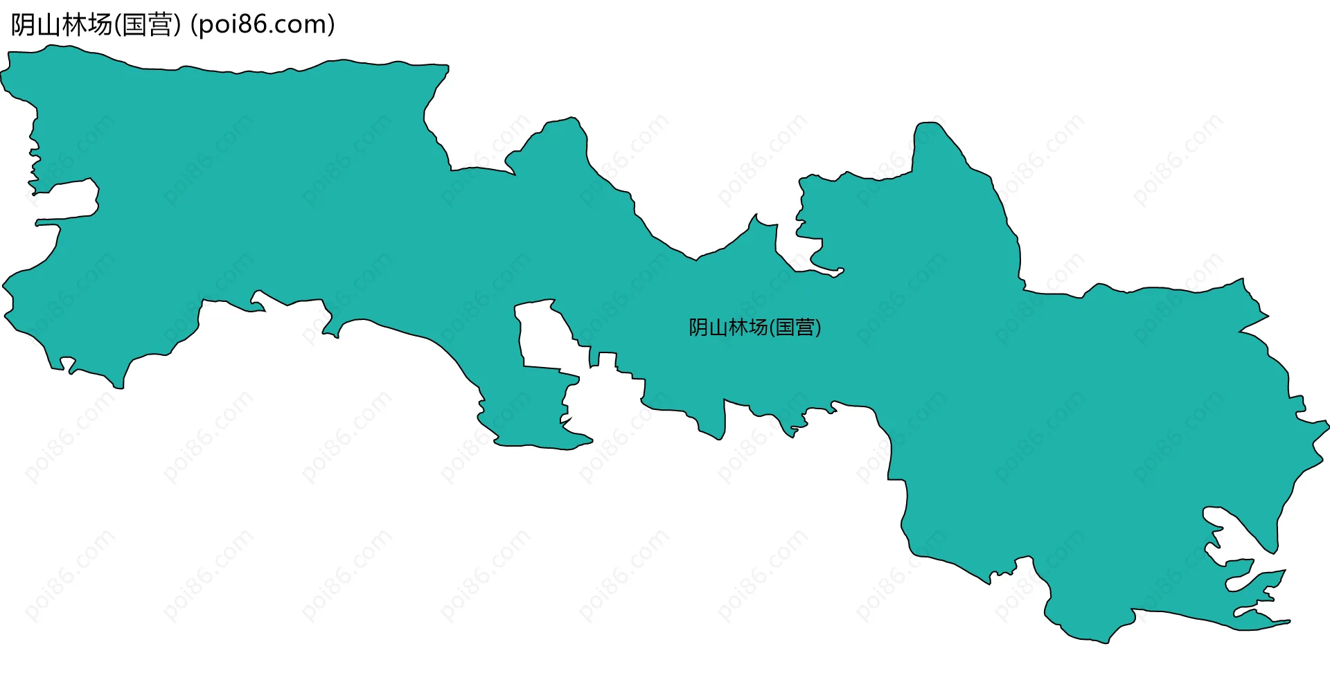 阴山林场(国营)边界地图