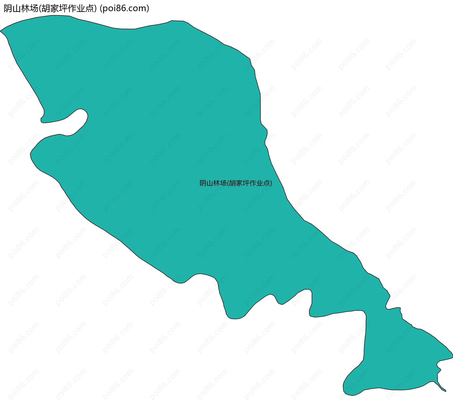 阴山林场(胡家坪作业点)边界地图