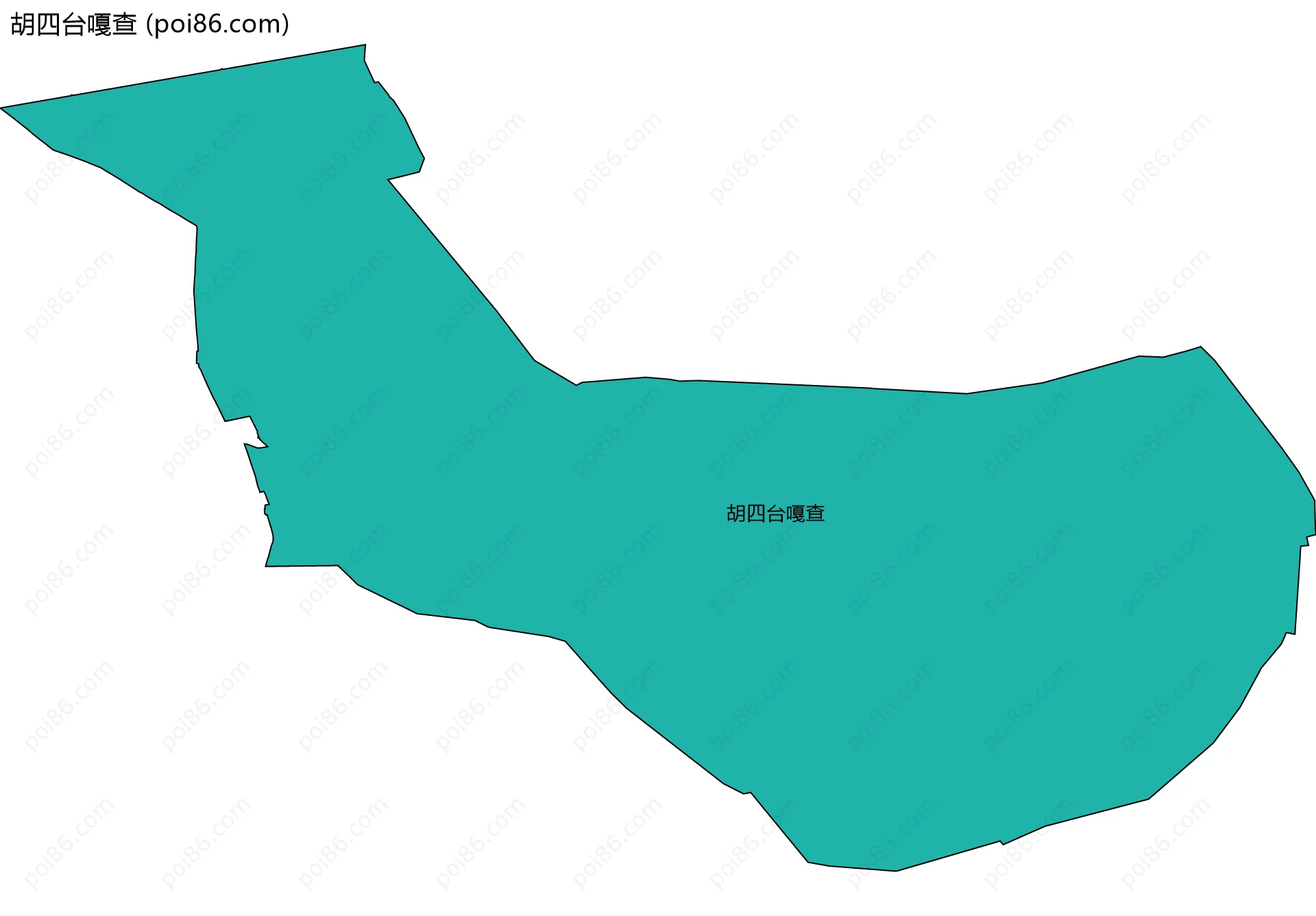 胡四台嘎查边界地图
