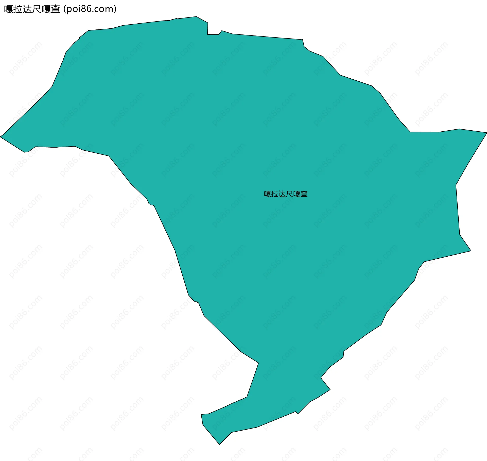 嘎拉达尺嘎查边界地图