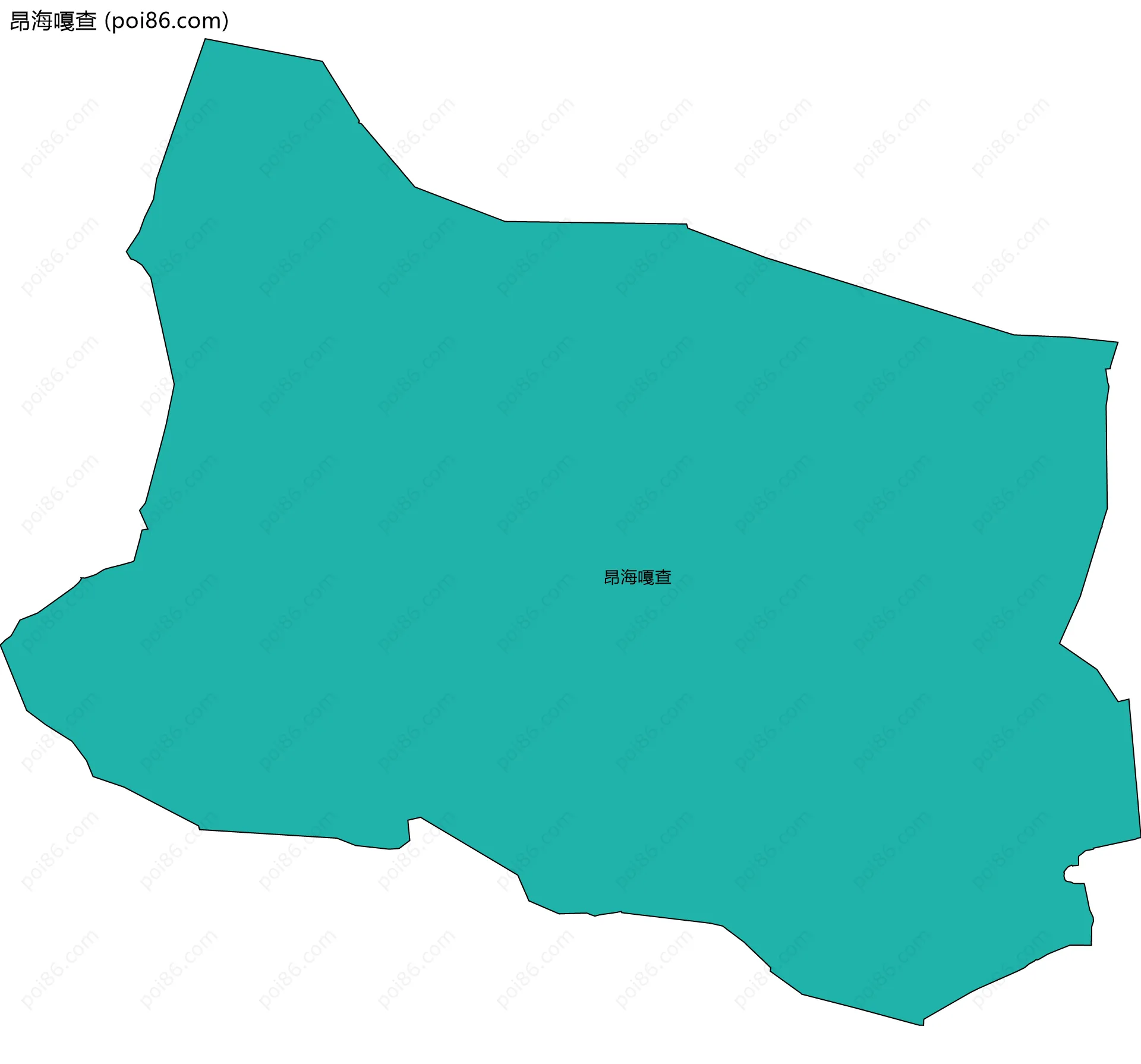 昂海嘎查边界地图